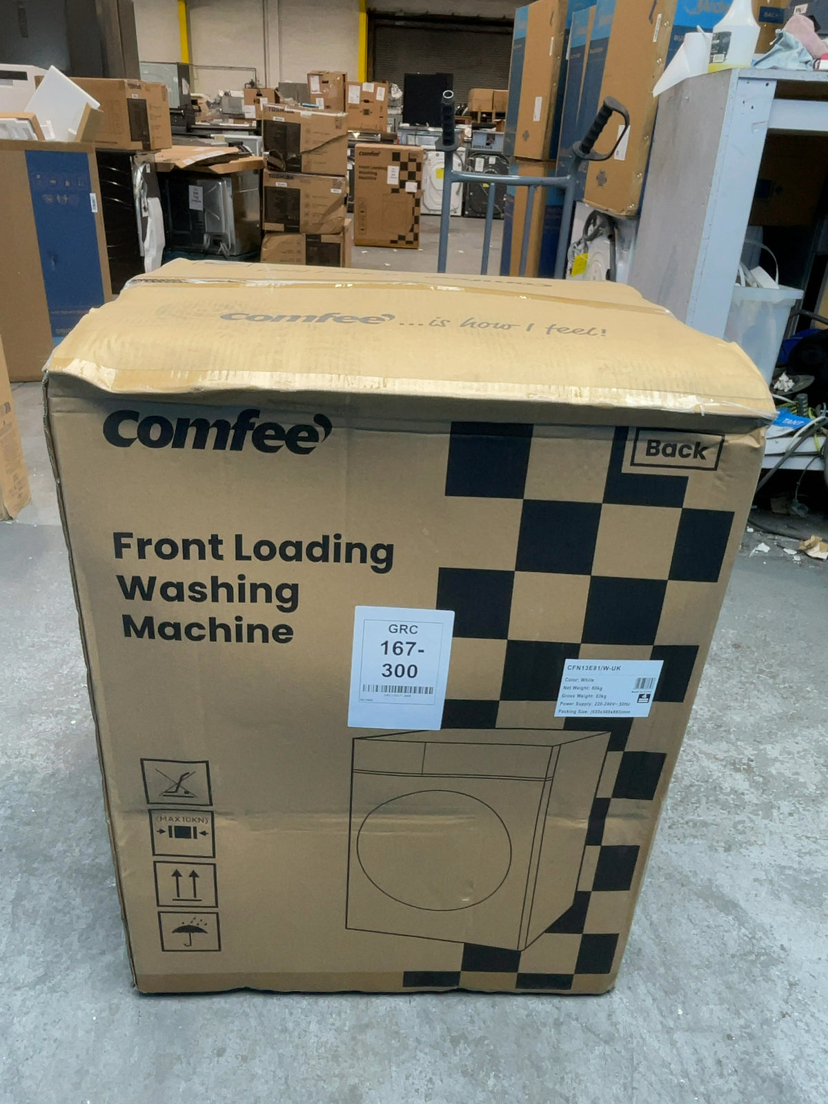 #GRC-167-300 - Comfee 8kg 1400rpm Washing Machine – Steam Clean, 15 Programmes & Delay Start