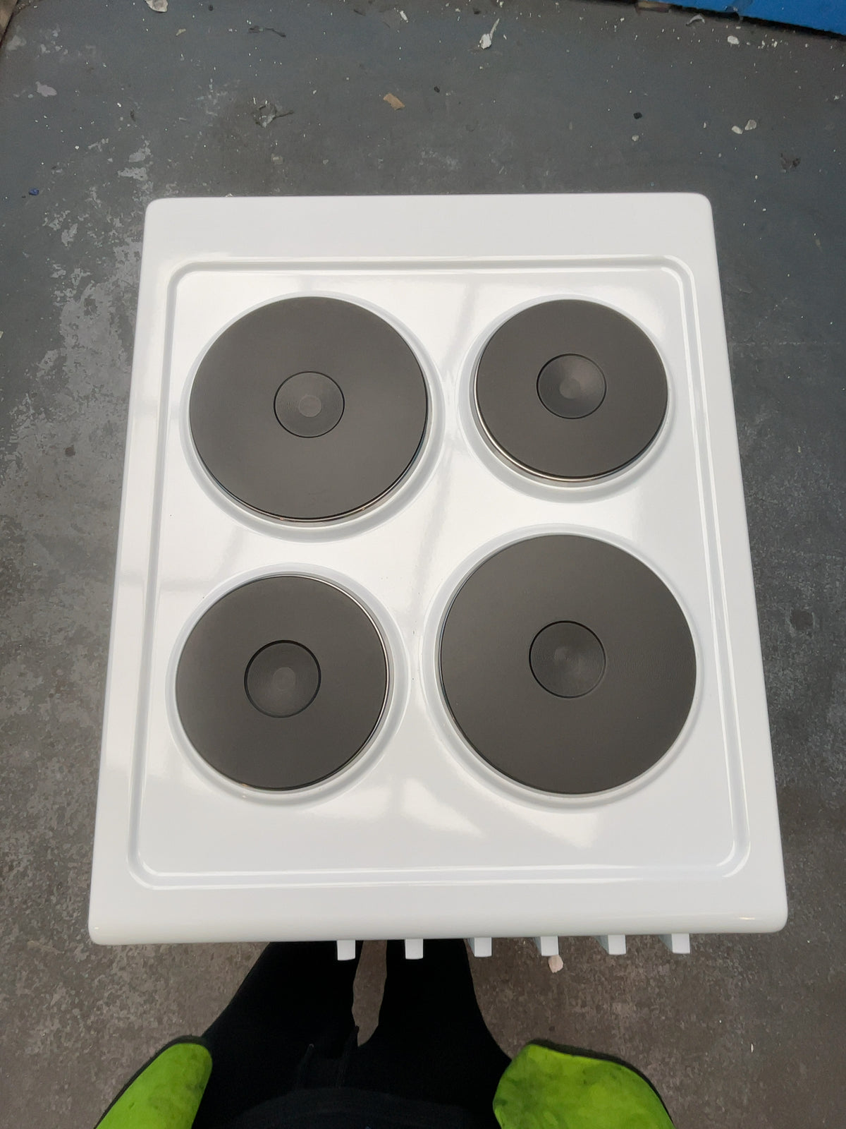 #GRC-167-361 - Midea 50cm Electric Cooker – Solid Plate Hob, Integrated Grill, White