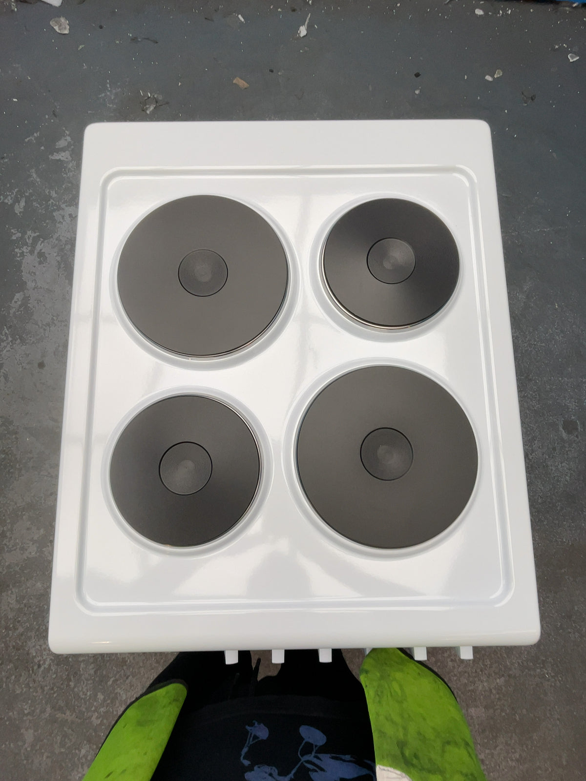 #GRC-167-362 - Midea 50cm Electric Cooker – Solid Plate Hob, Integrated Grill, White