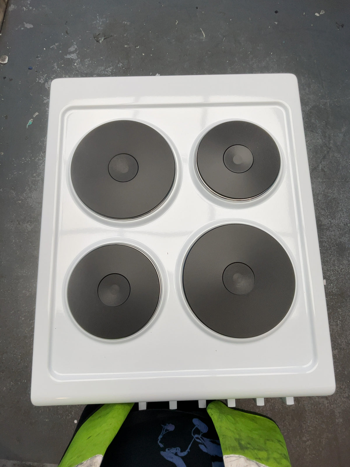 #GRC-167-364 - Midea 50cm Electric Cooker – Solid Plate Hob, Integrated Grill, White