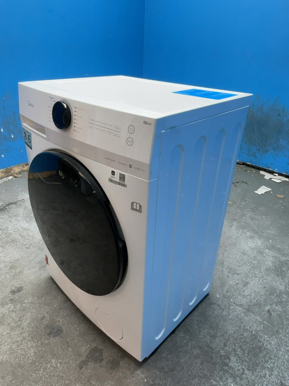#GRC-167-370 - Midea 8kg/6kg 1400rpm Washer Dryer – Wi-Fi Connected, Steam Care, Slim 47cm Depth, White