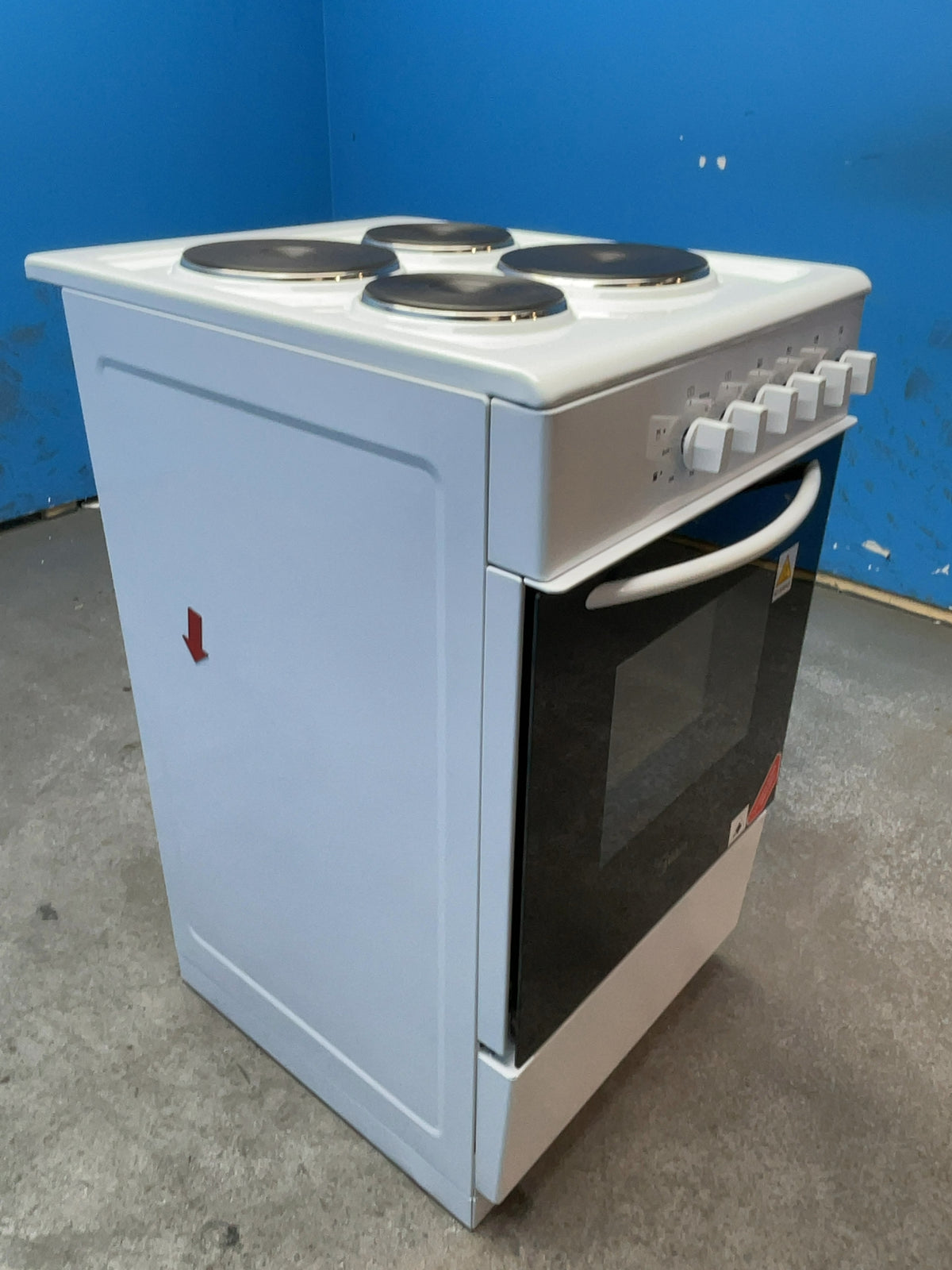 #GRC-167-371 - Midea 50cm Electric Cooker – Solid Plate Hob, Integrated Grill, White