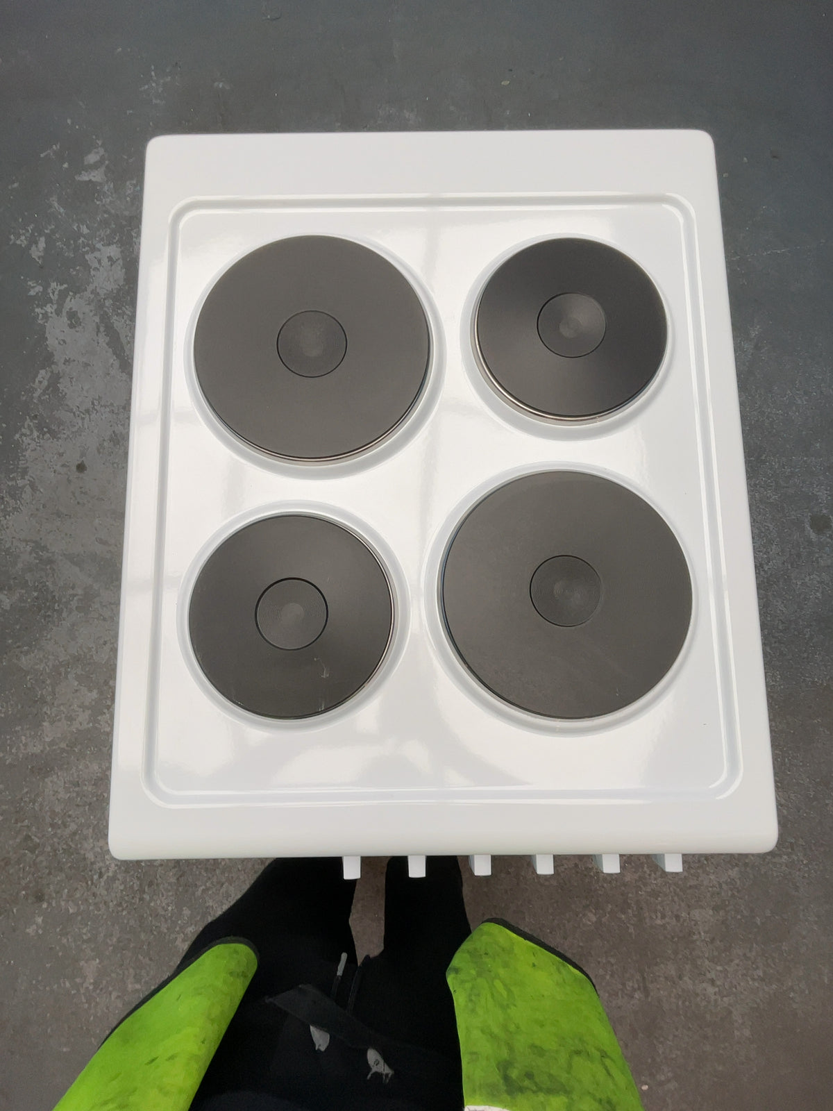 #GRC-167-371 - Midea 50cm Electric Cooker – Solid Plate Hob, Integrated Grill, White