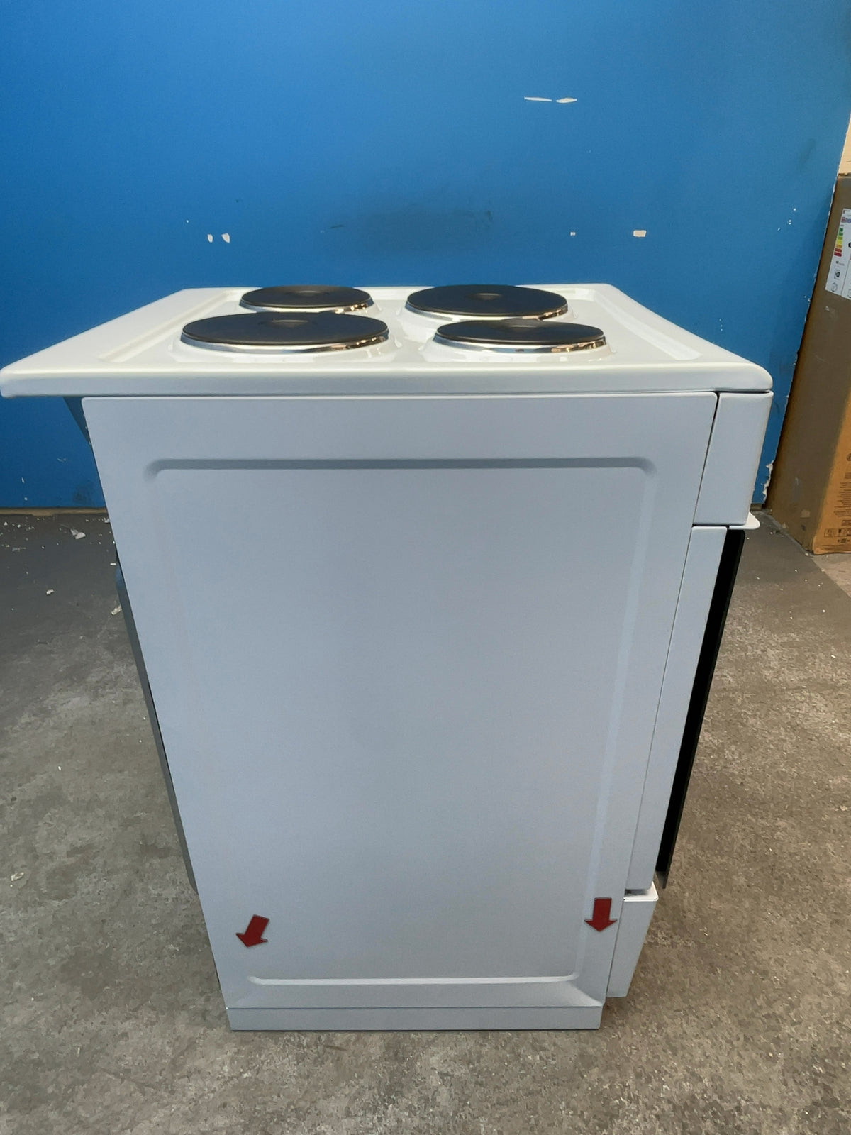 #GRC-167-374 - Midea 50cm Electric Cooker – Solid Plate Hob, Integrated Grill, White