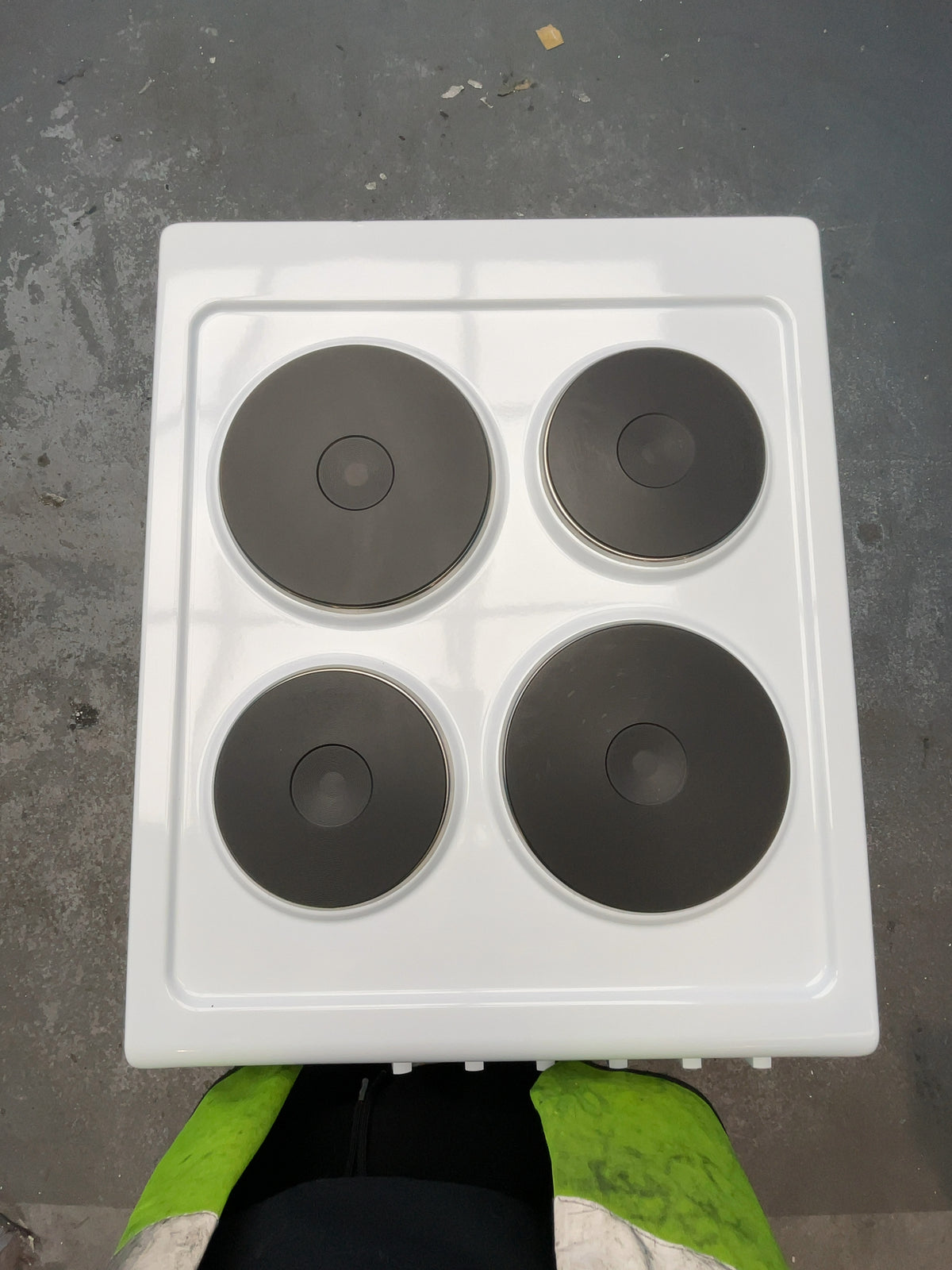 #GRC-167-424 - Midea 50cm Electric Cooker – Solid Plate Hob, Integrated Grill, White