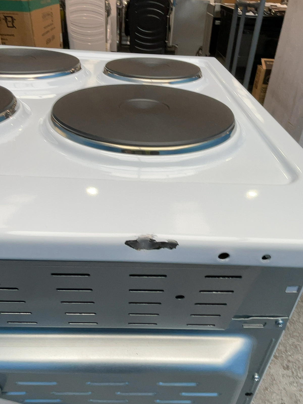 #GRC-167-424 - Midea 50cm Electric Cooker – Solid Plate Hob, Integrated Grill, White