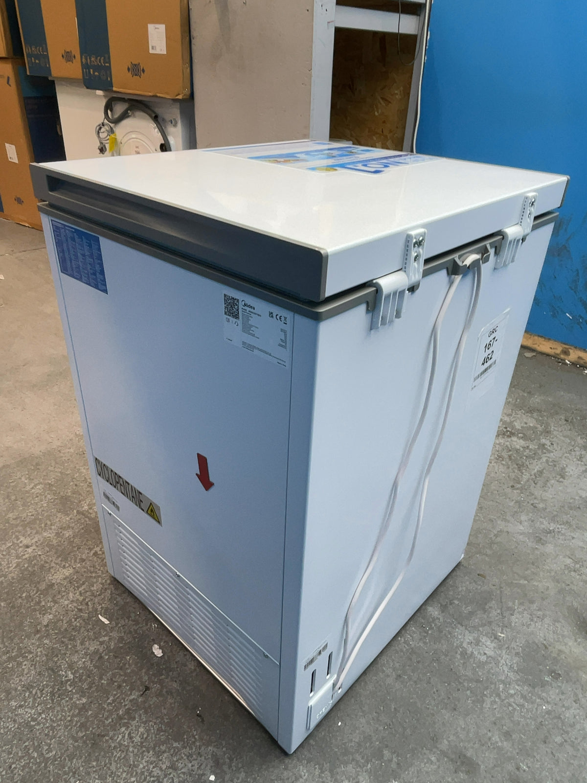 #GRC-167-462 - Midea 143L Chest Freezer – Converts to Fridge, Super Freeze, White