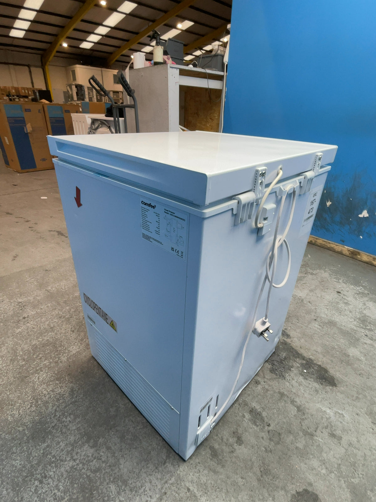 #GRC-167-473 - Comfee 143L Chest Freezer – Garage Safe, Switchable Fridge Mode, White