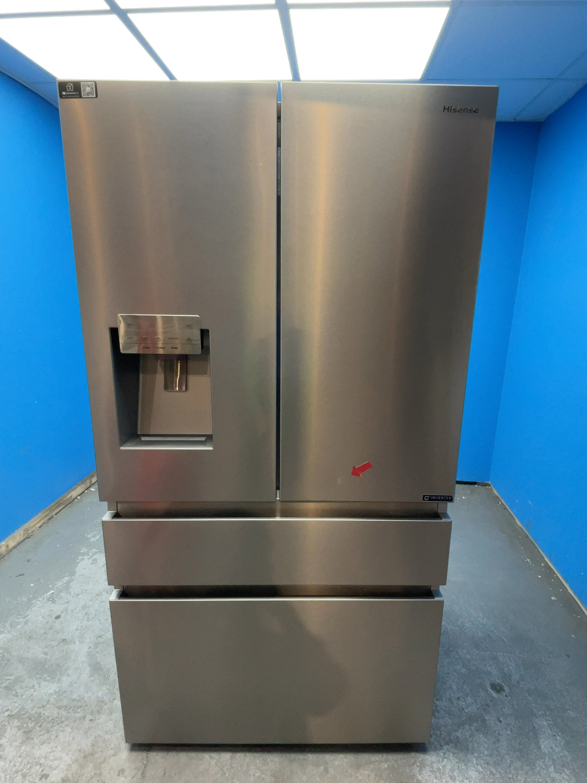 #GRC-167-535 - Hisense 91.4cm French Door Fridge Freezer – 560L, Stainless Steel