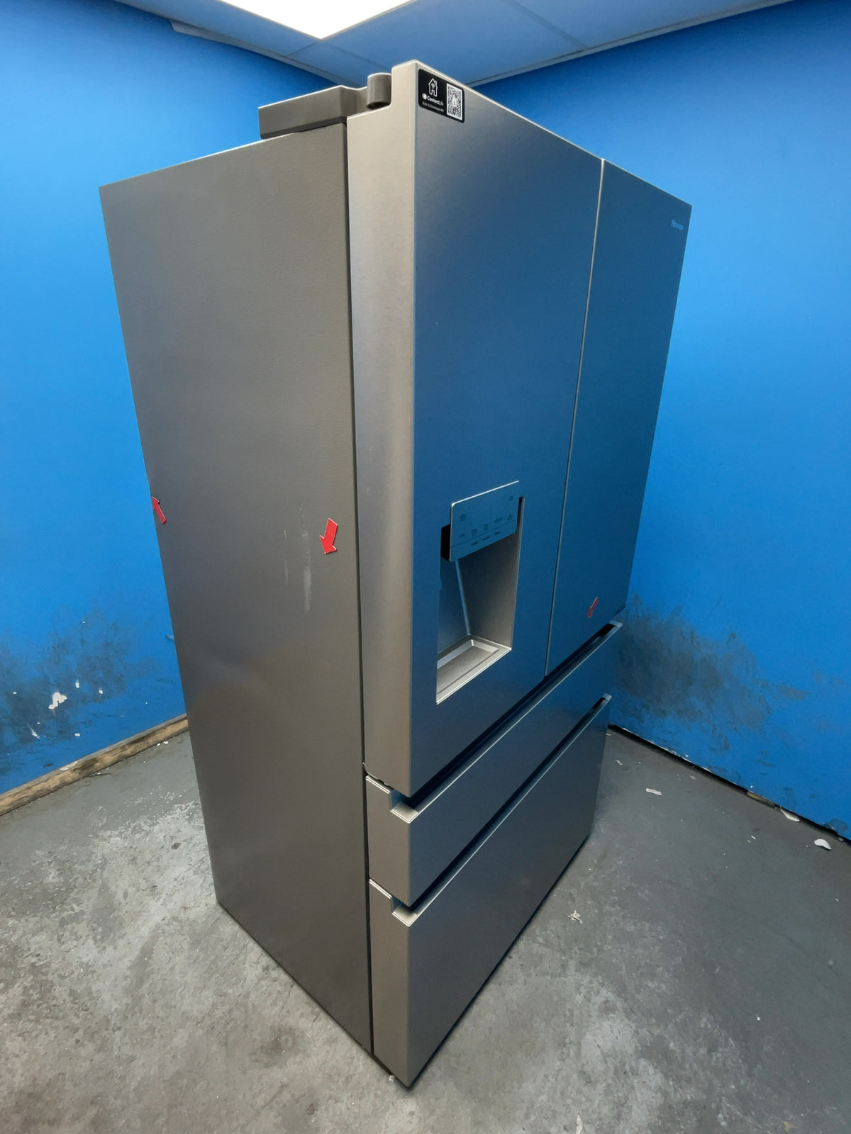 #GRC-167-535 - Hisense 91.4cm French Door Fridge Freezer – 560L, Stainless Steel