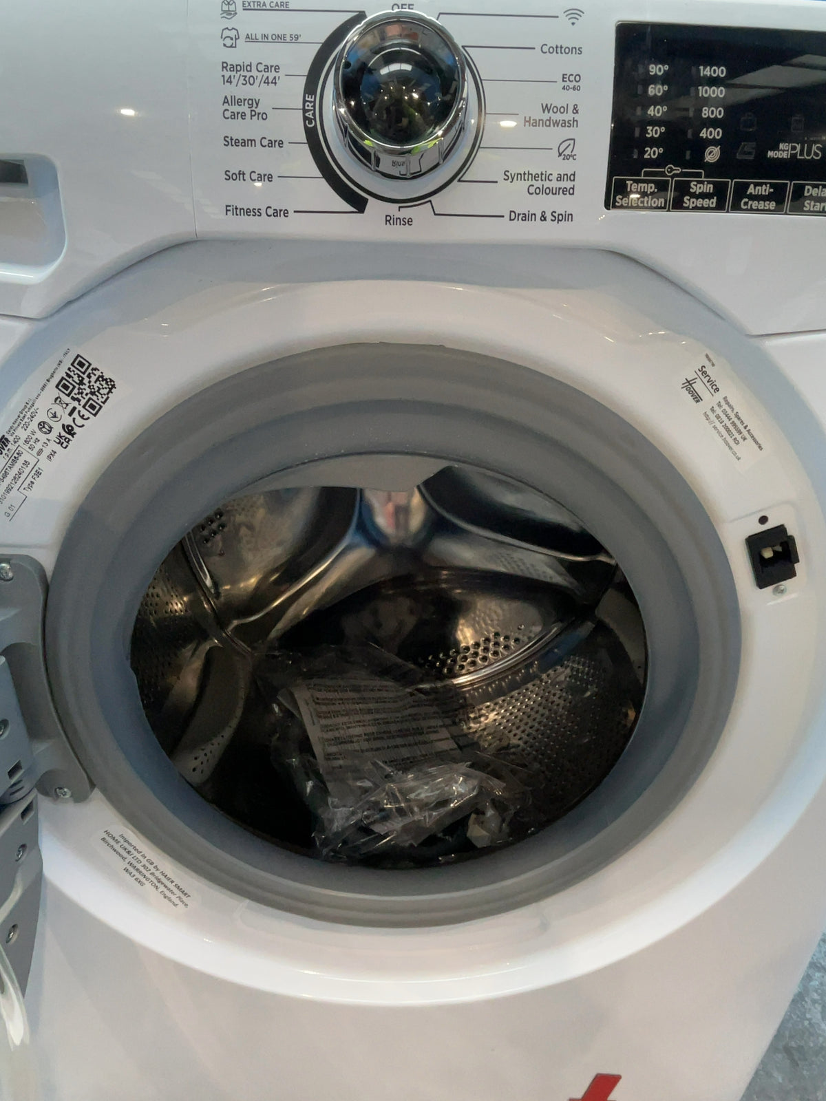 #GRC-167-814 - Hoover H-WASH 350 9kg 1400rpm Washing Machine – Allergy Care Pro, White
