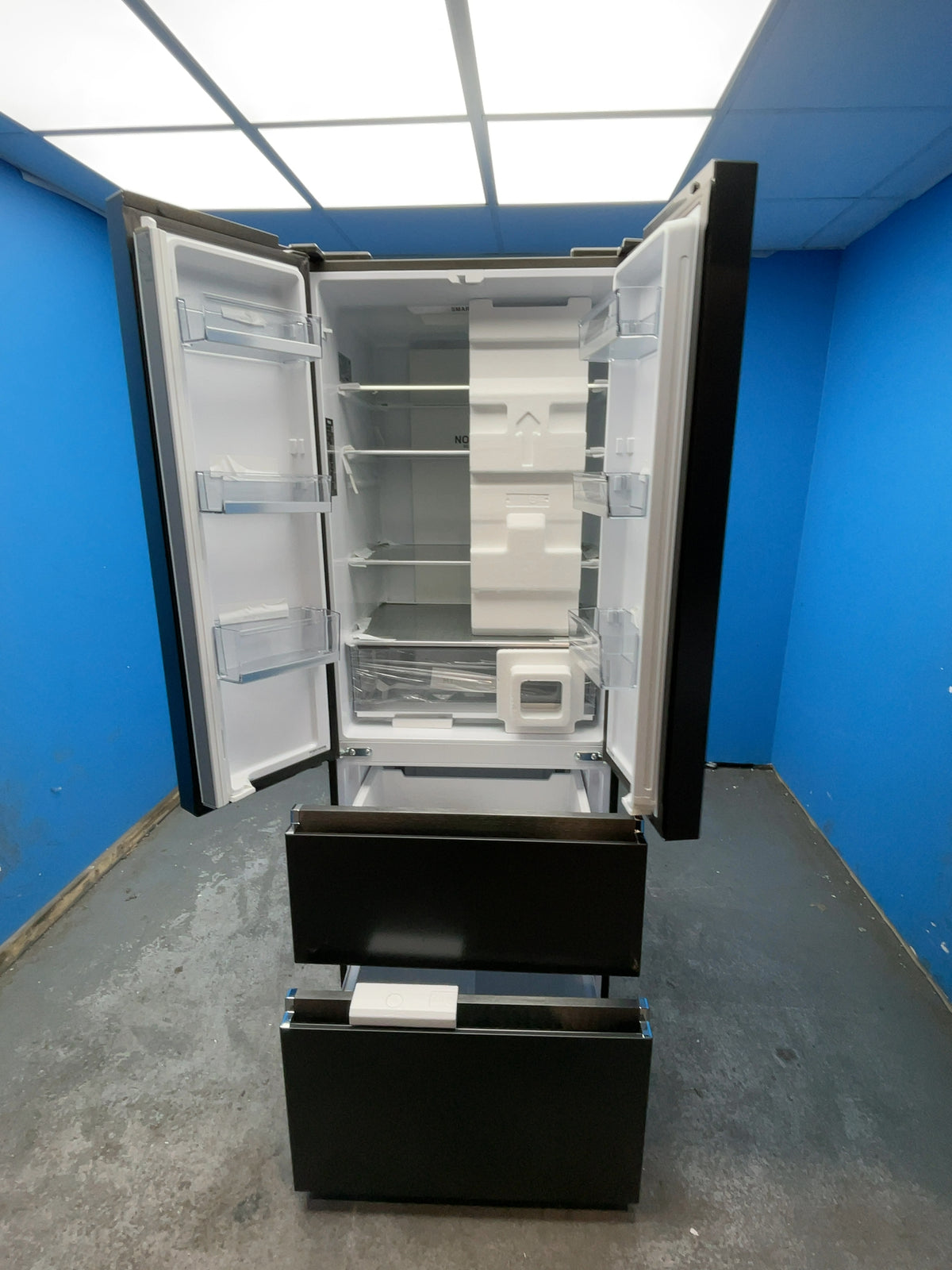 #GRC-167-844 - Haier 70cm French Door Fridge Freezer – 446L, Black, Total No Frost