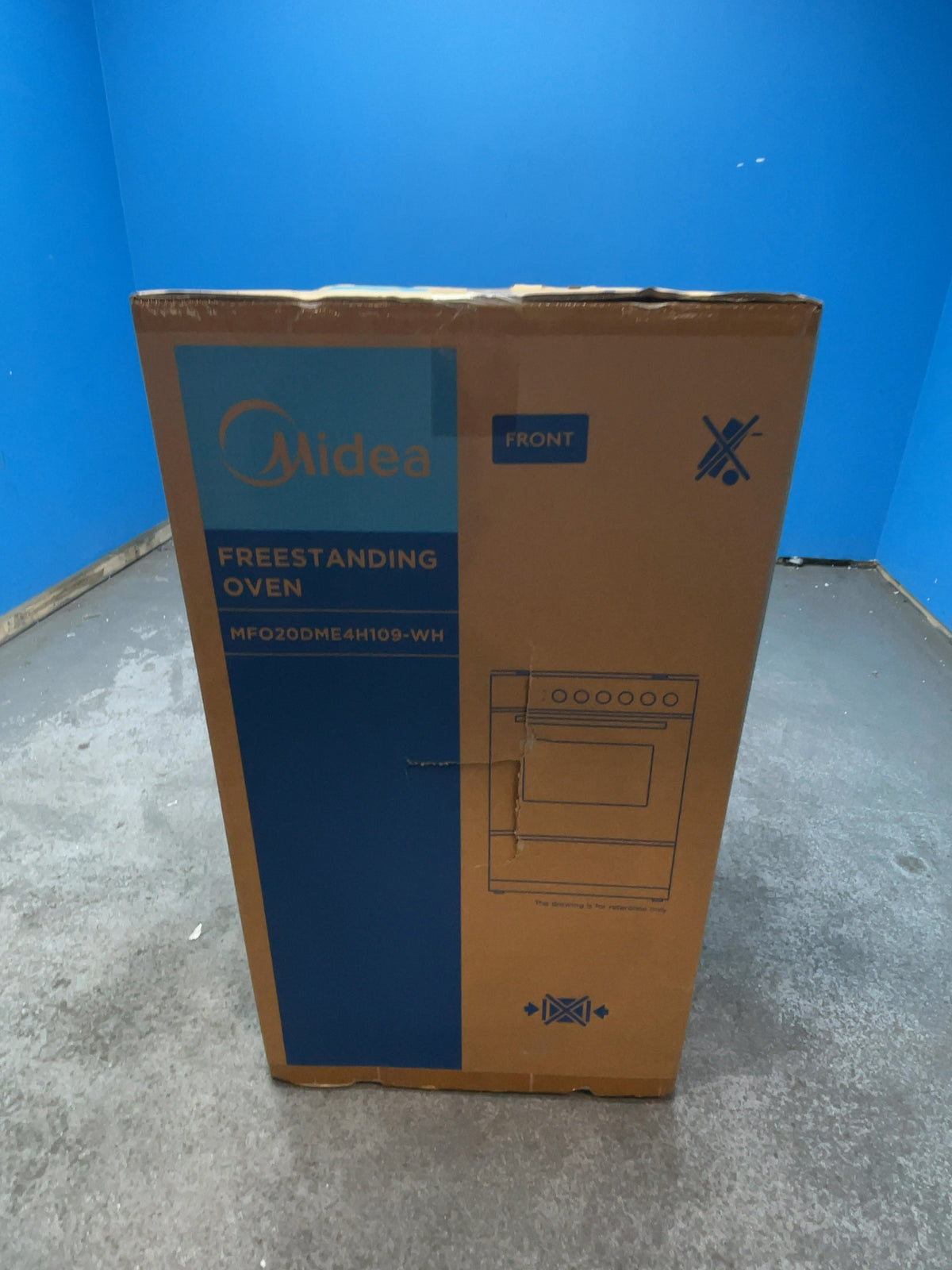 #GRC-167-962 - Midea 50cm Electric Cooker – Solid Plate Hob, Integrated Grill, White