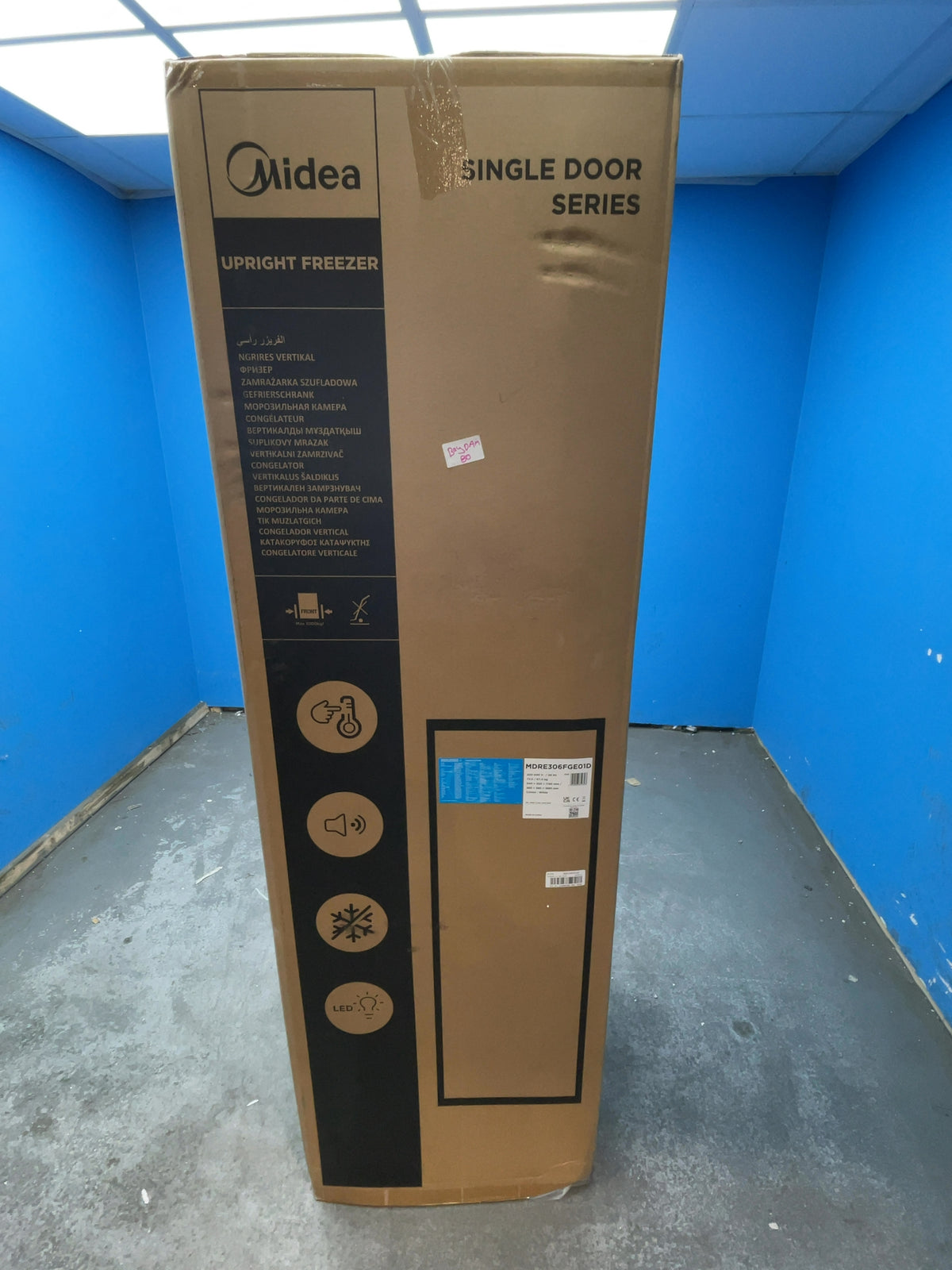#GRC-167-996 - Midea 54cm Integrated Tall Freezer – 212L, Total No Frost, Sliding Hinge, Fast Freeze