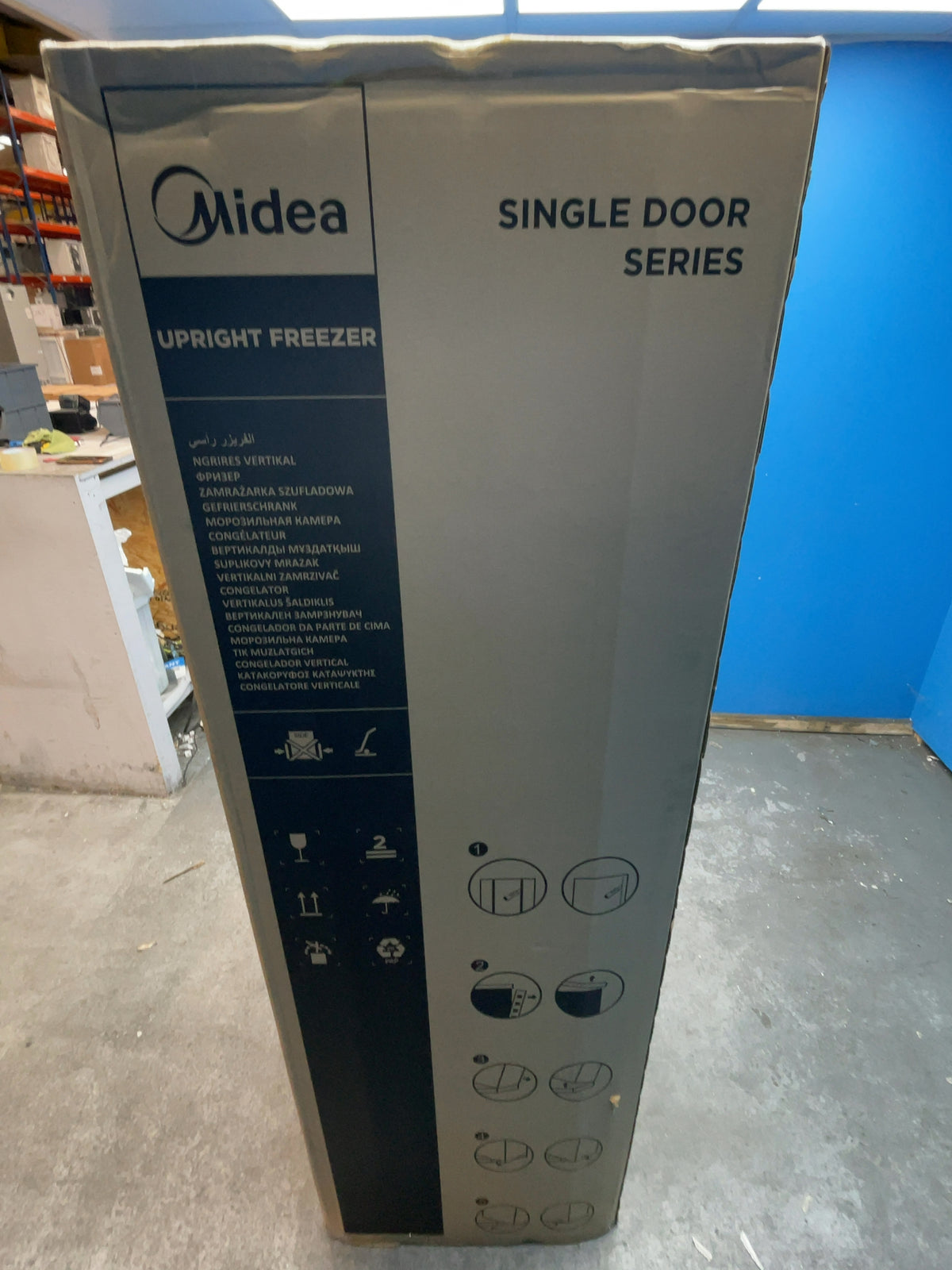 #GRC-167-996 - Midea 54cm Integrated Tall Freezer – 212L, Total No Frost, Sliding Hinge, Fast Freeze