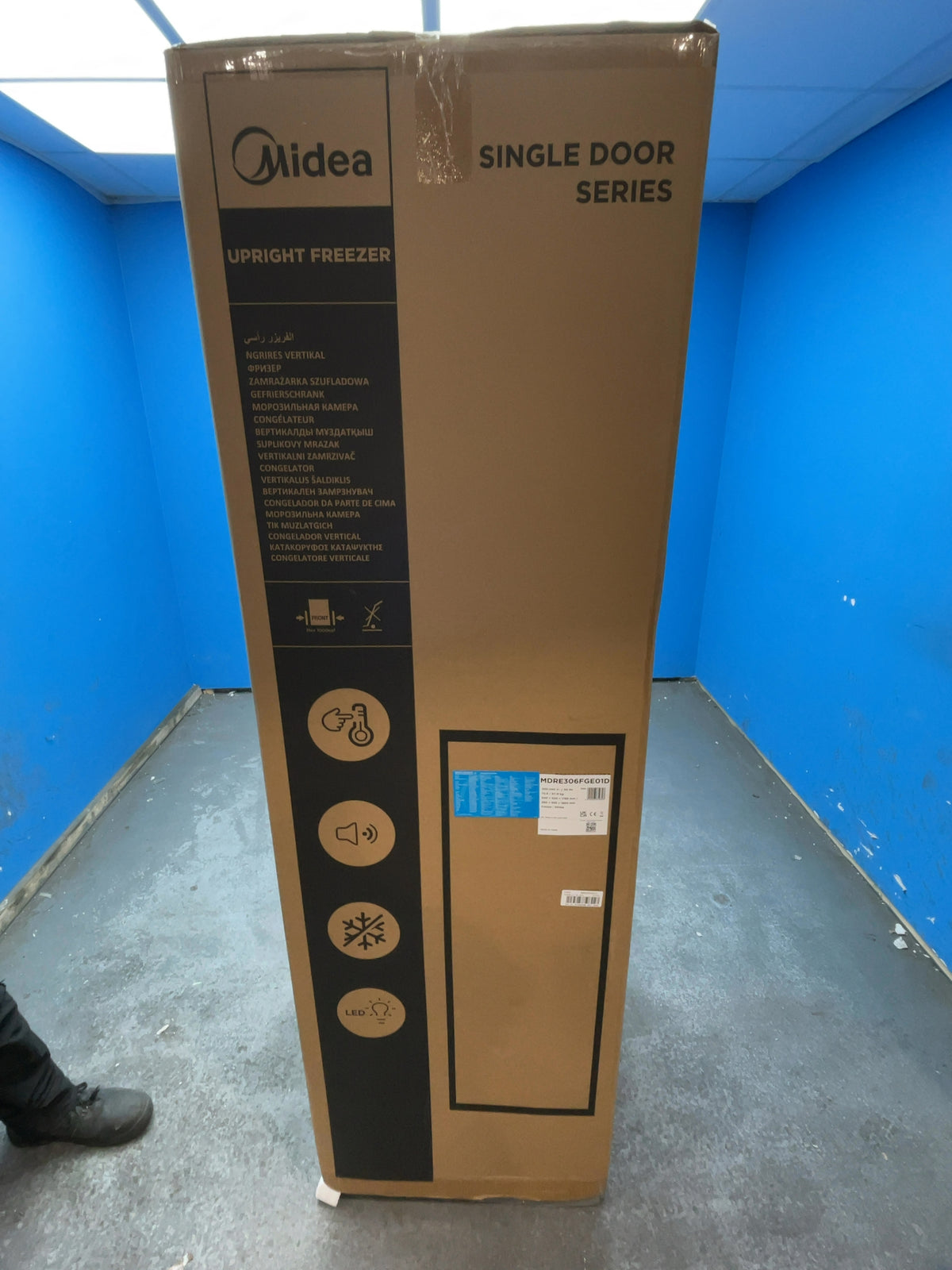 #GRC-167-999 - Midea 54cm Integrated Tall Freezer – 212L, Total No Frost, Sliding Hinge, Fast Freeze