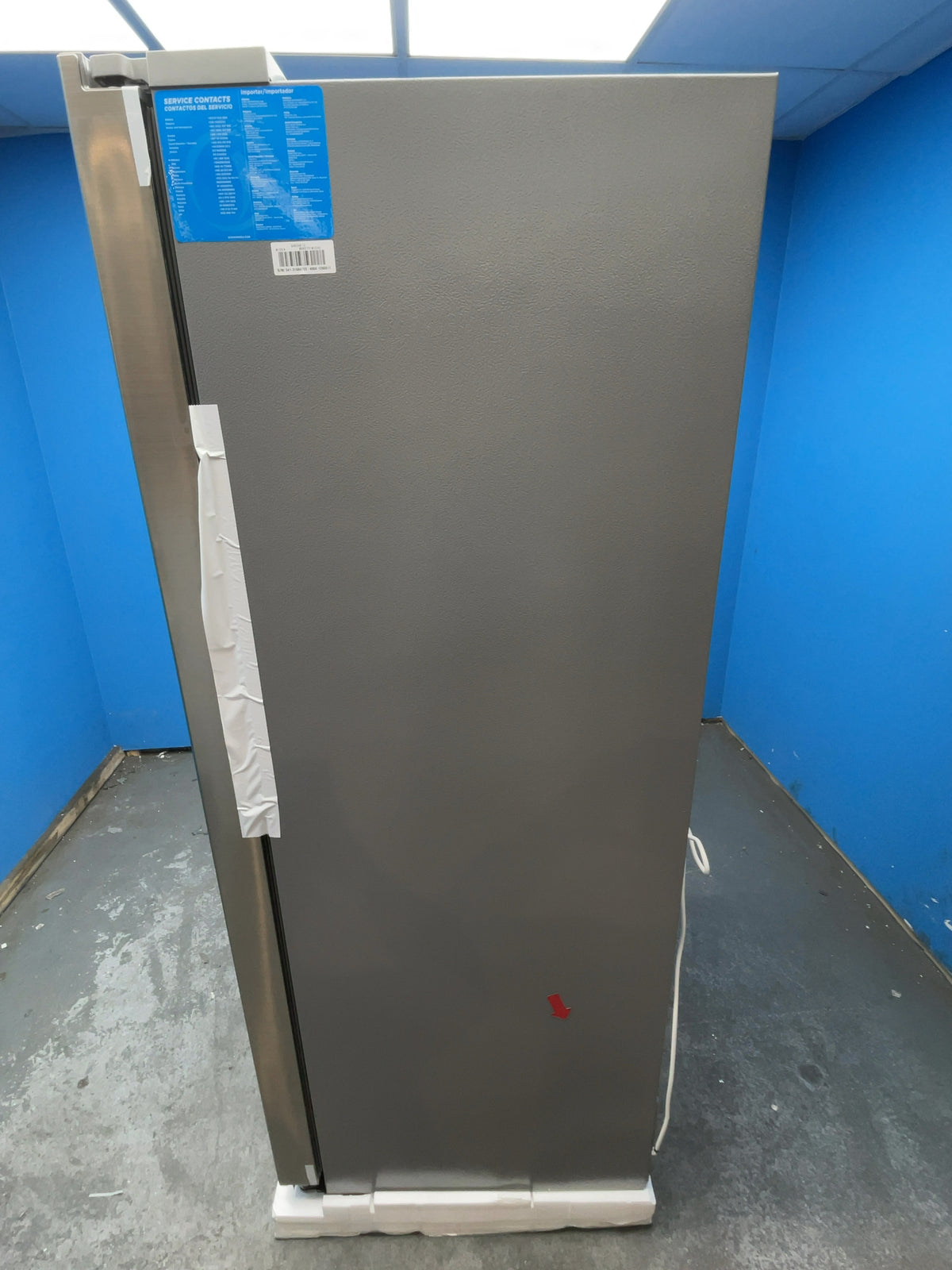 #GRC-168-001 - Midea American Style Fridge Freezer – 592L, Brushed Steel, Total No Frost