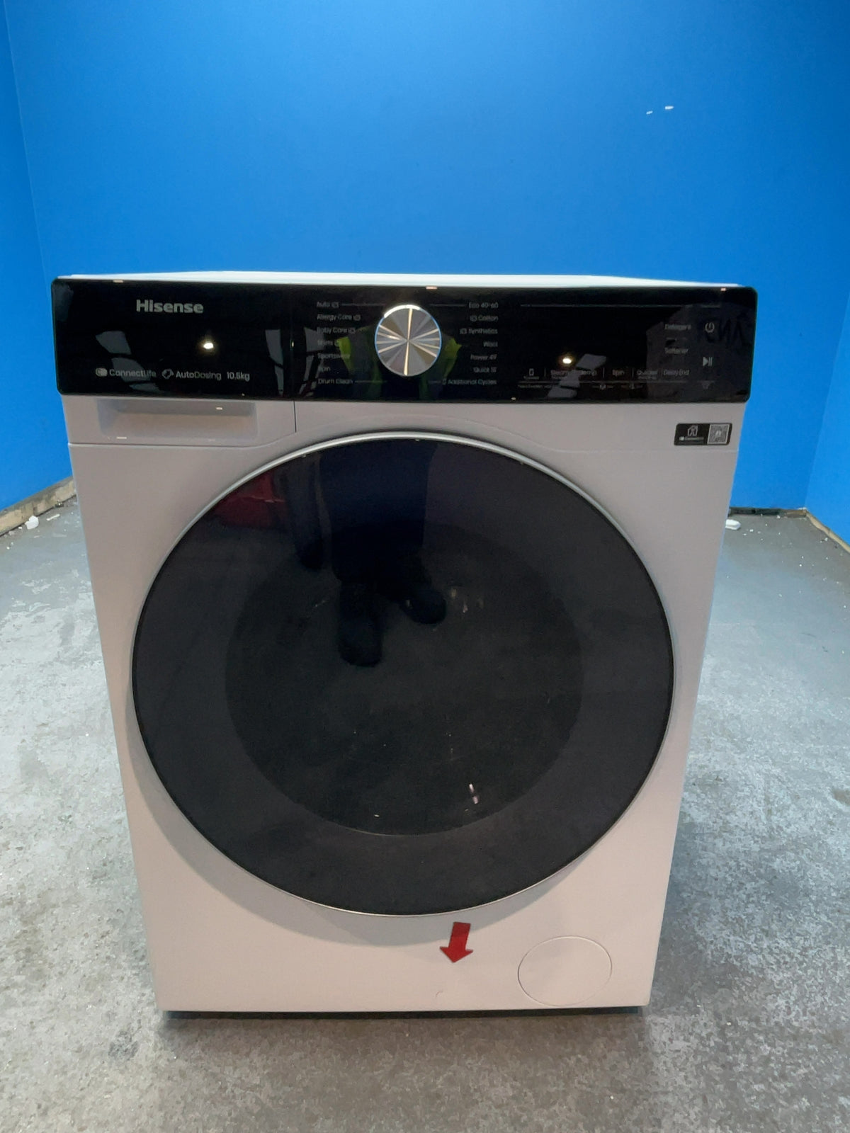 #GRC-168-377 - Hisense 10.5kg 1400rpm Washing Machine – Steam Refresh, WiFi Connected, White