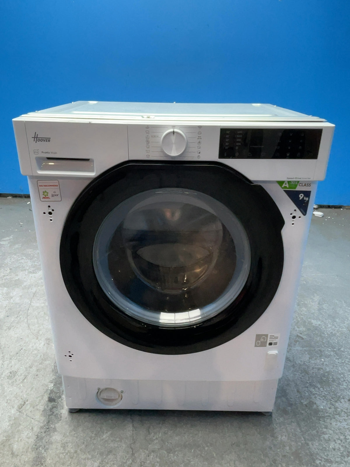 #GRC-168-482 - Hoover 9kg 1600rpm Integrated Washing Machine – AI Weight Sense, White