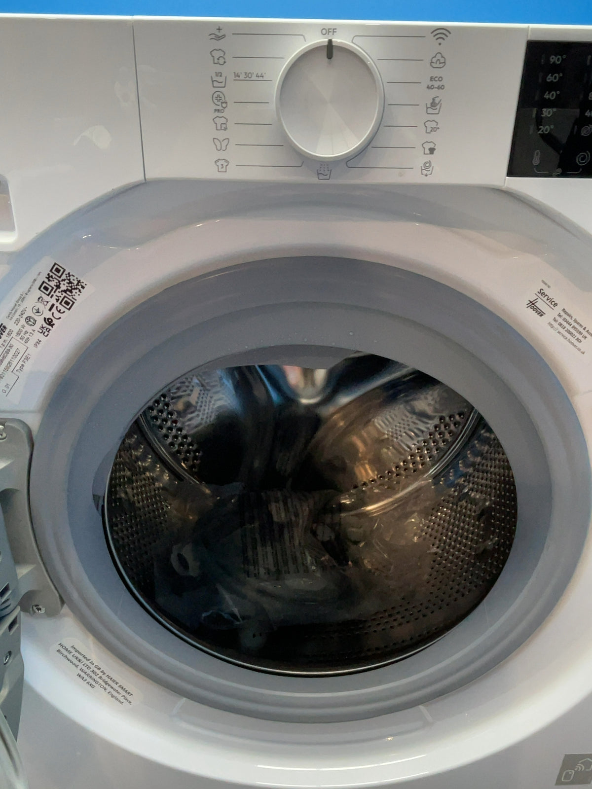 #GRC-168-482 - Hoover 9kg 1600rpm Integrated Washing Machine – AI Weight Sense, White