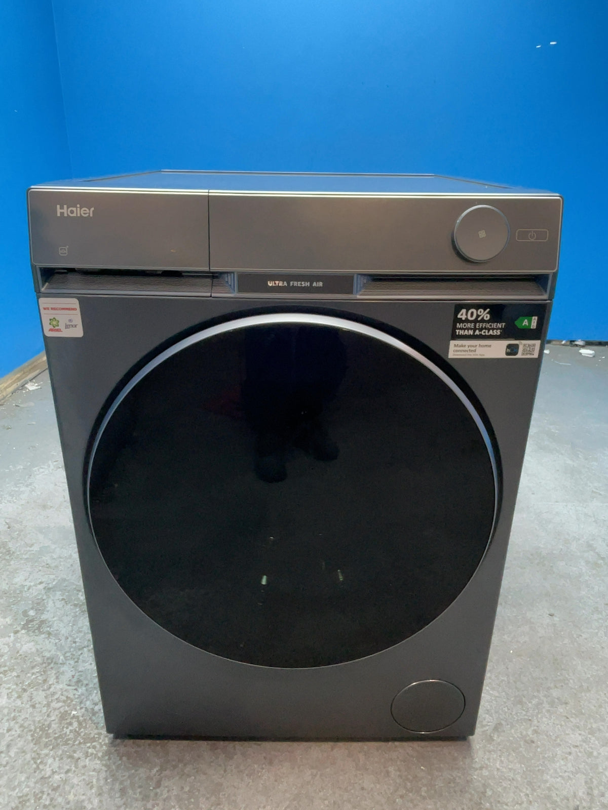 #GRC-168-488 - Haier X9 12kg 1400rpm Smart Washing Machine – hOn Wi-Fi App, Ultra Fresh Air, Steam, Graphite