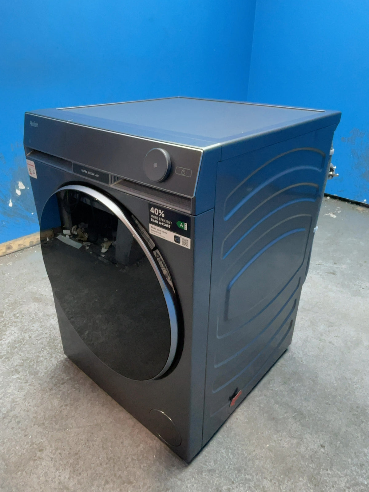 #GRC-168-488 - Haier X9 12kg 1400rpm Smart Washing Machine – hOn Wi-Fi App, Ultra Fresh Air, Steam, Graphite