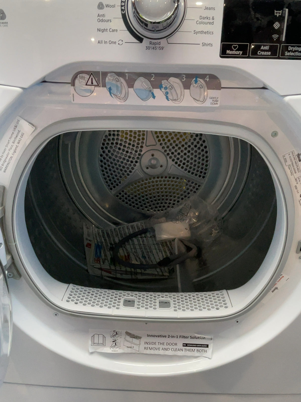 #GRC-168-513 - Hoover 10kg Heat Pump Tumble Dryer – WiFi Connected, White, A+++ Energy Rating