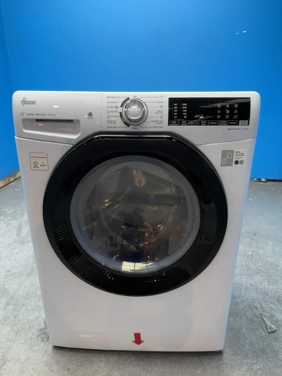 #GRC-168-517 - Hoover H-WASH & DRY 350 Washer Dryer – 10kg Wash, 6kg Dry, 1400rpm, WiFi Connected