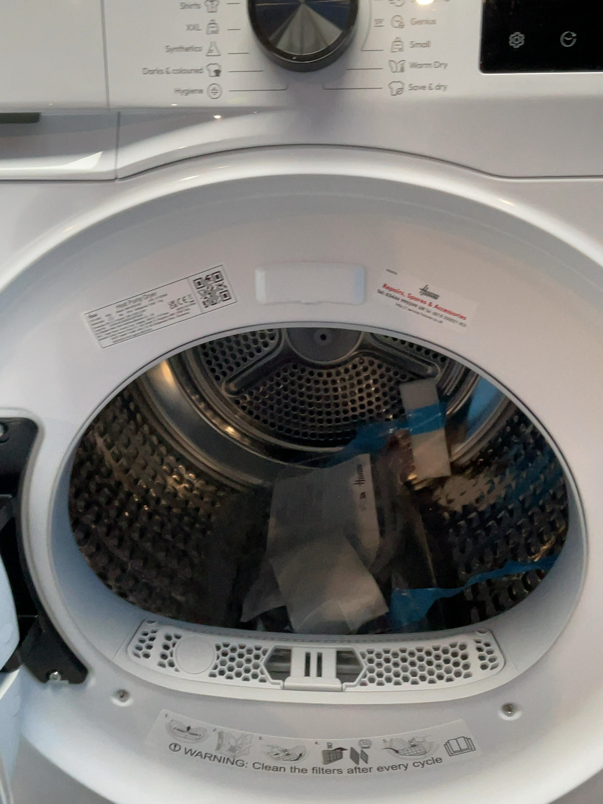 #GRC-168-520 - Hoover Pro Dry Series 3 9kg Heat Pump Tumble Dryer – WiFi Connected, Sensor Dry, White