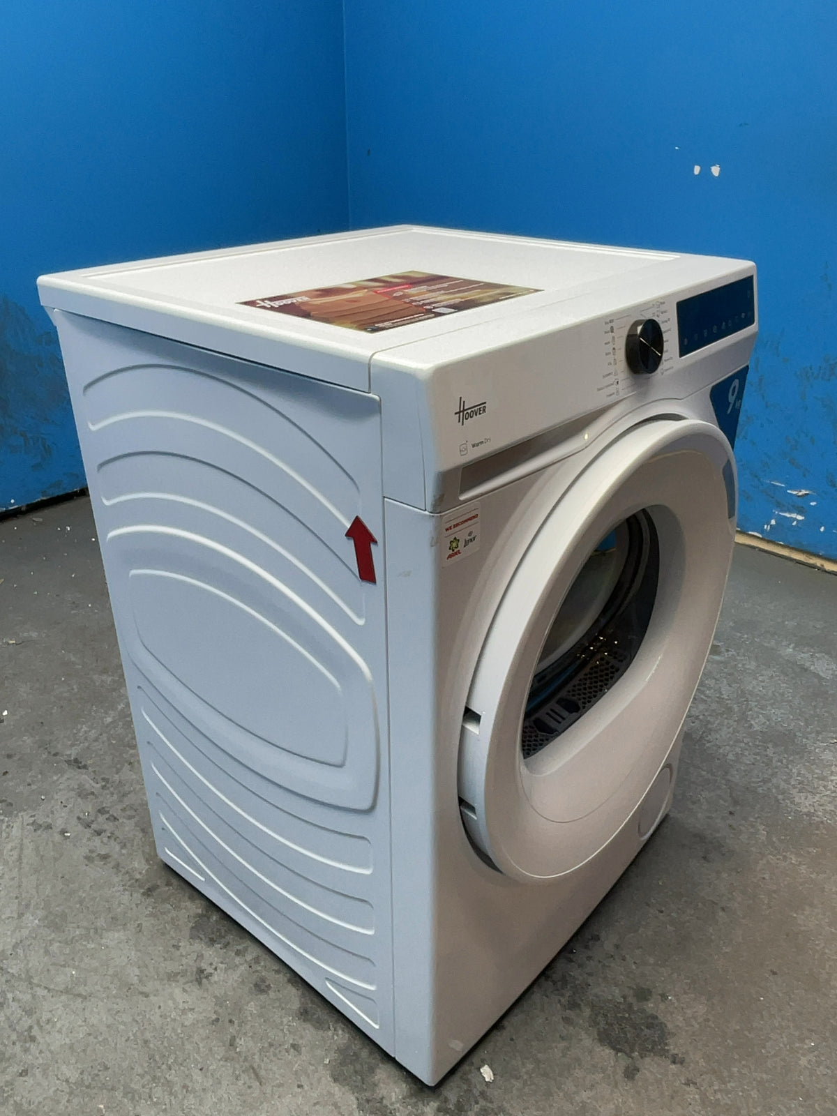 #GRC-168-520 - Hoover Pro Dry Series 3 9kg Heat Pump Tumble Dryer – WiFi Connected, Sensor Dry, White