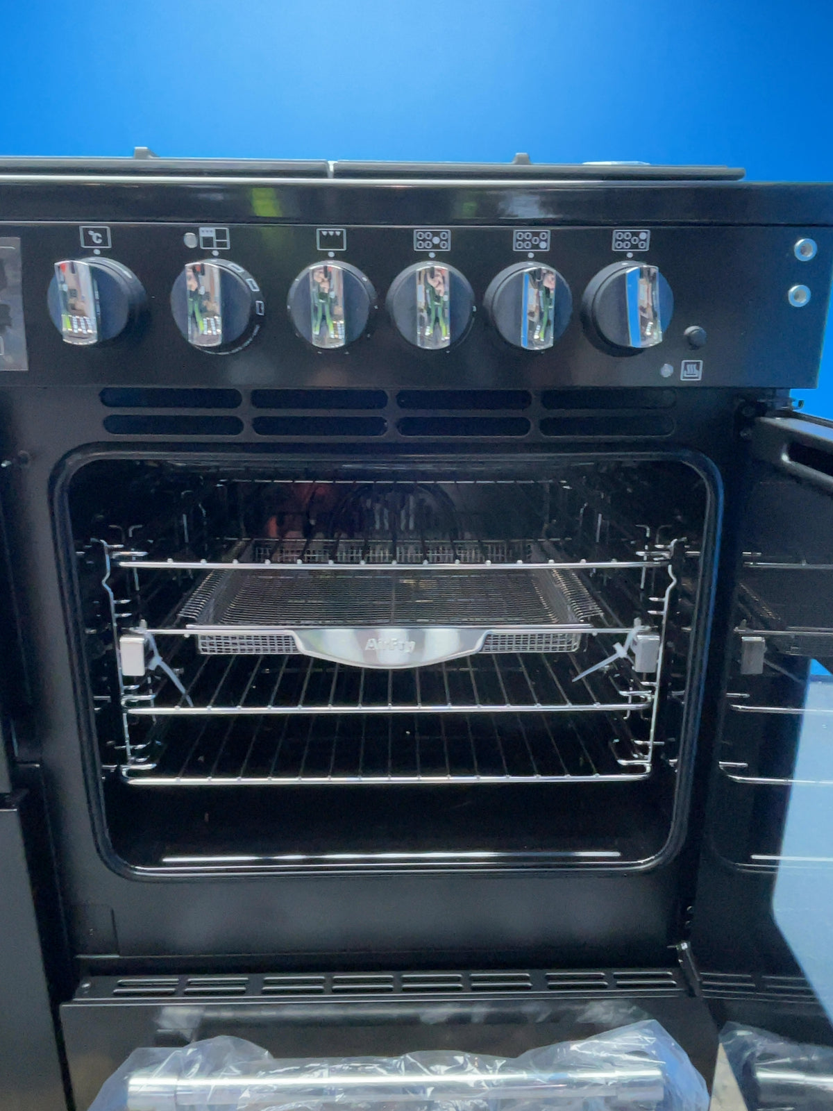 #GRC-168-565 - Stoves Richmond 110cm Quad Oven Dual Fuel Range Cooker – 196L, AirFry, Black