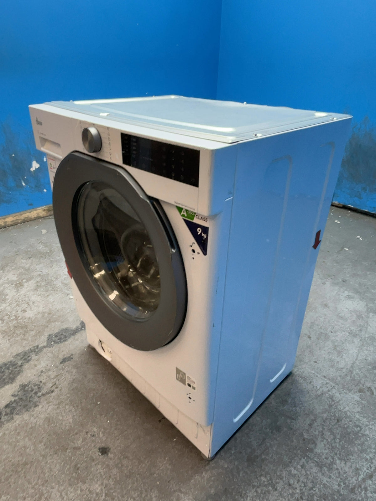 #GRC-168-585 - Hoover 9kg 1600rpm Integrated Washing Machine – KG Mode, Steam Function, White
