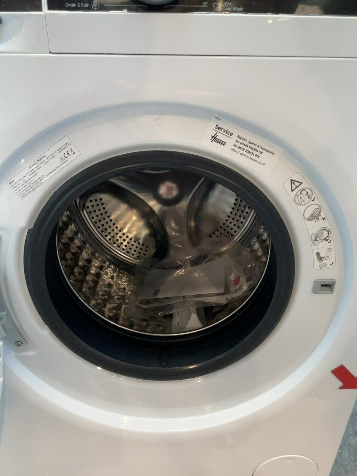 #GRC-168-588 - Hoover 10kg 1400rpm Washing Machine – Digital Inverter Motor, White