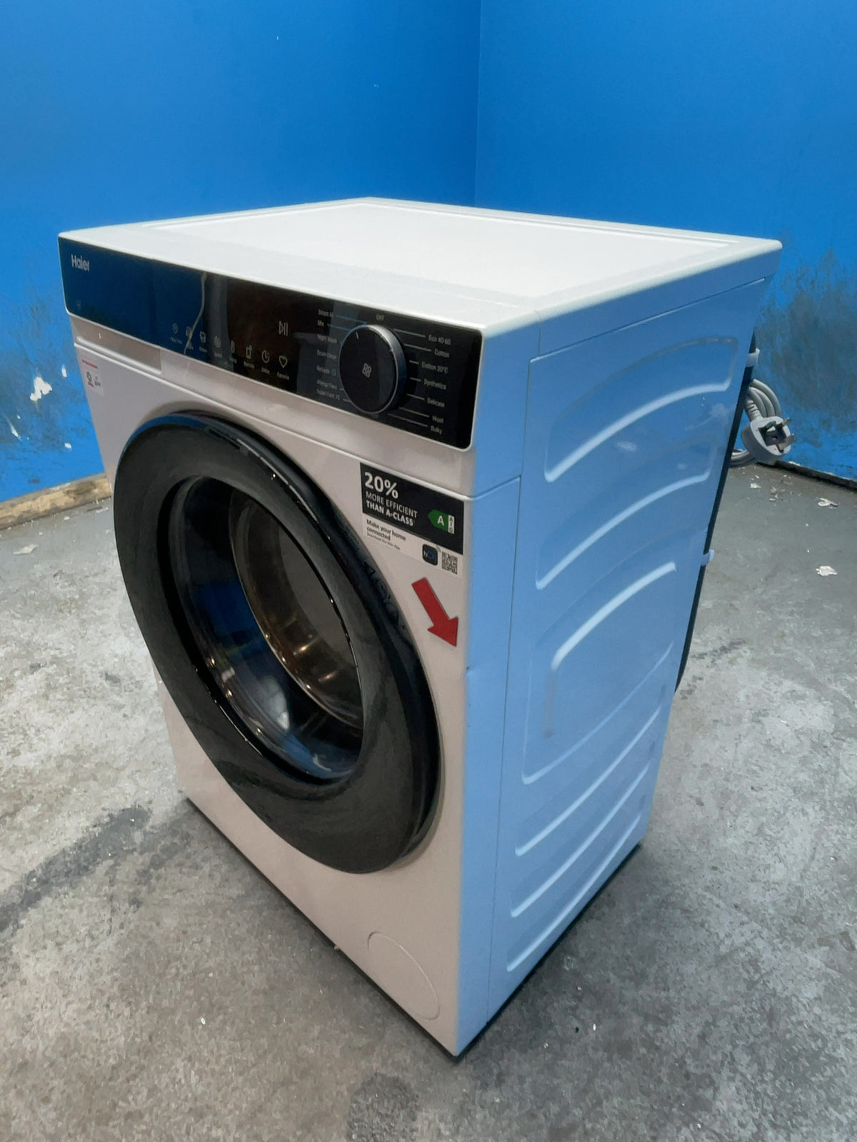 #GRC-168-594 - Haier 9kg 1400rpm Washing Machine – Steam Function, WiFi Connected, White