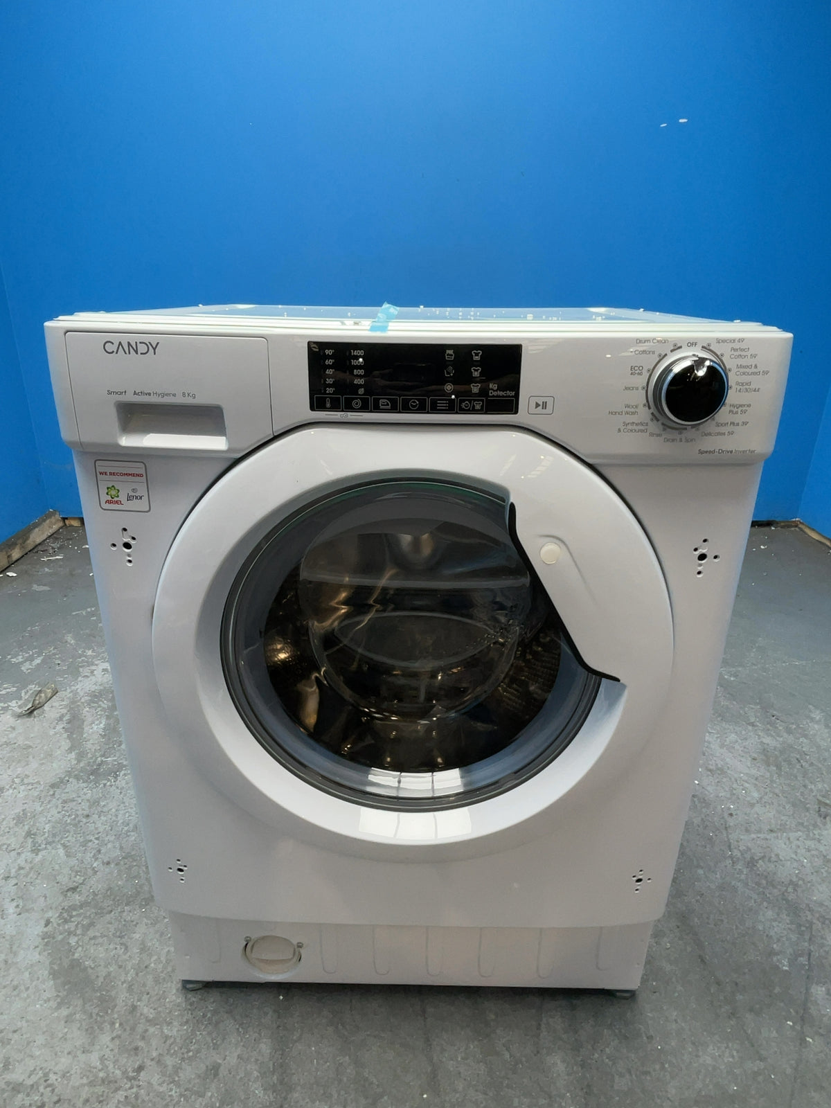 #GRC-168-703 - Candy 8kg 1400rpm Integrated Washing Machine – Inverter Motor, White
