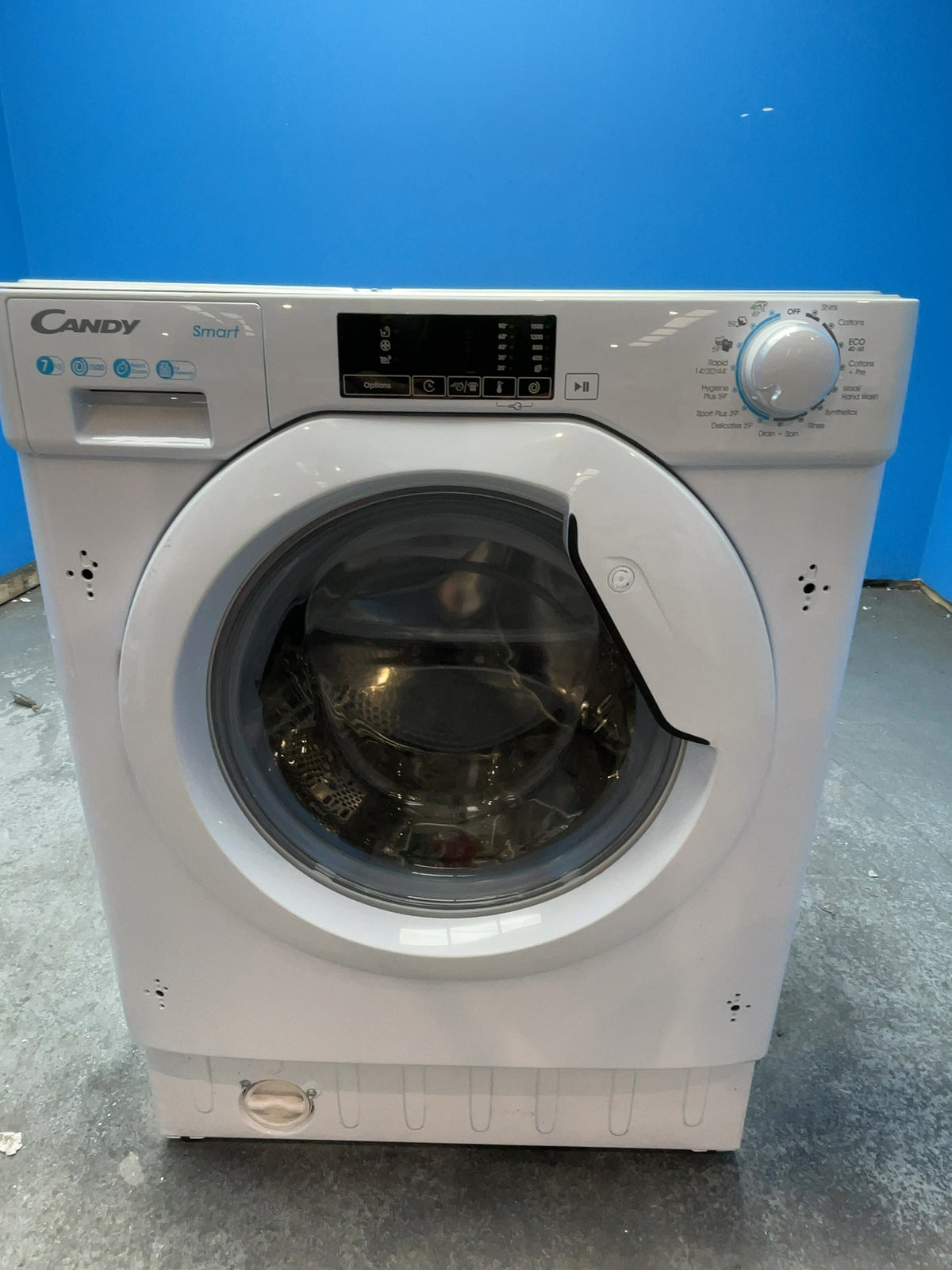 #GRC-168-761 - Candy CBW 57D1XE-80 7kg Integrated Washing Machine – 1500rpm, KG Detector, Steam Function, White