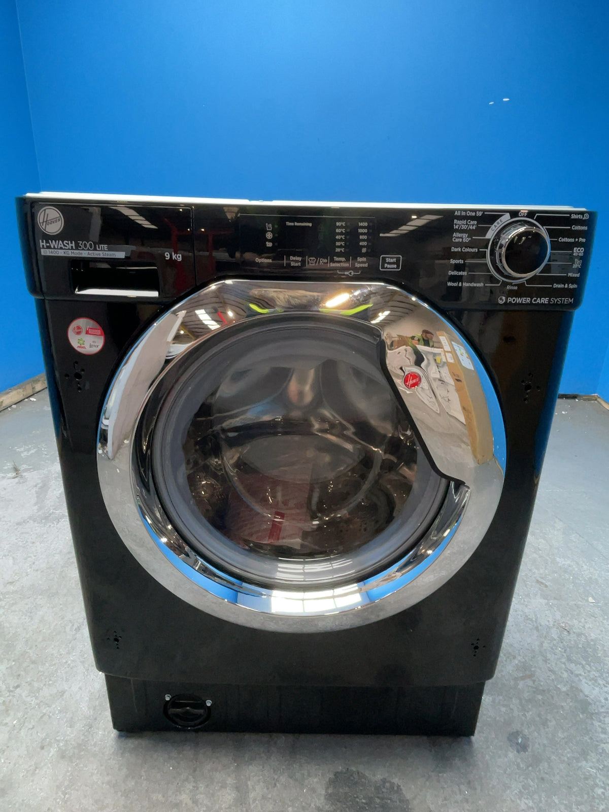 #GRC-168-764 - Hoover 9kg 1400rpm Integrated Washing Machine – Hygiene Programme, Black