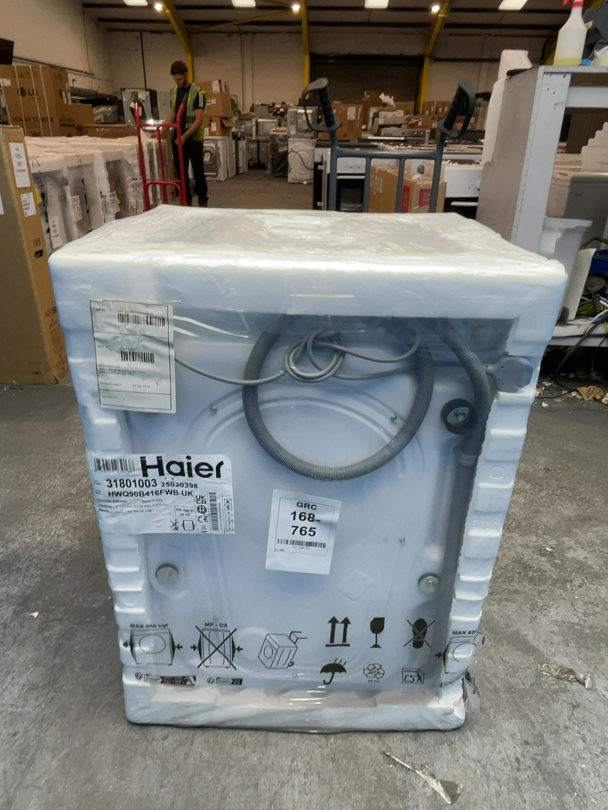 #GRC-168-765 - Haier 9kg 1600rpm Integrated Washing Machine – Inverter Motor, White