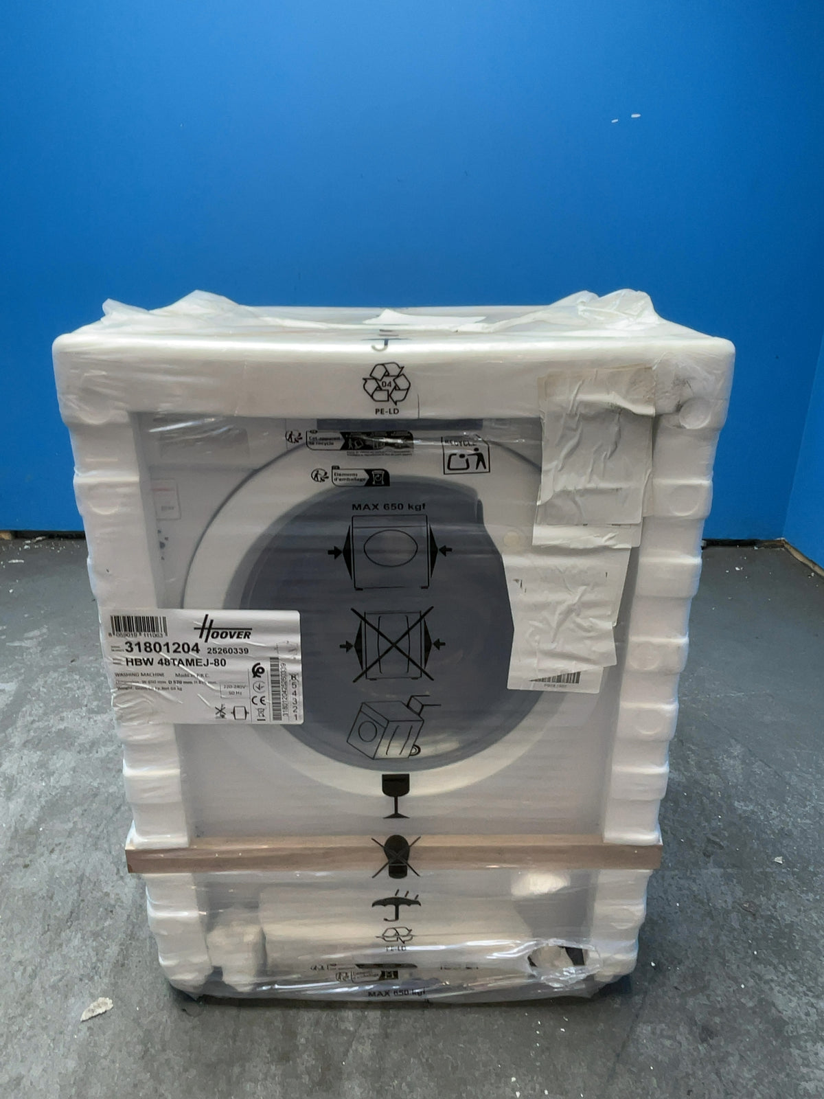 #GRC-168-782 - Hoover H-WASH 300 8kg 1400rpm Integrated Washing Machine – KG Mode Sensor, White