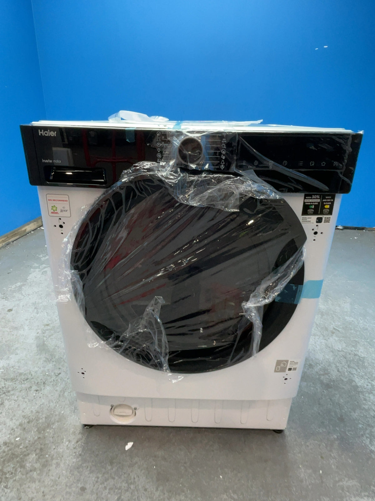 #GRC-168-815 - Haier Integrated Washer Dryer – 9kg Wash, 6kg Dry, 1600rpm, WiFi Connected, White