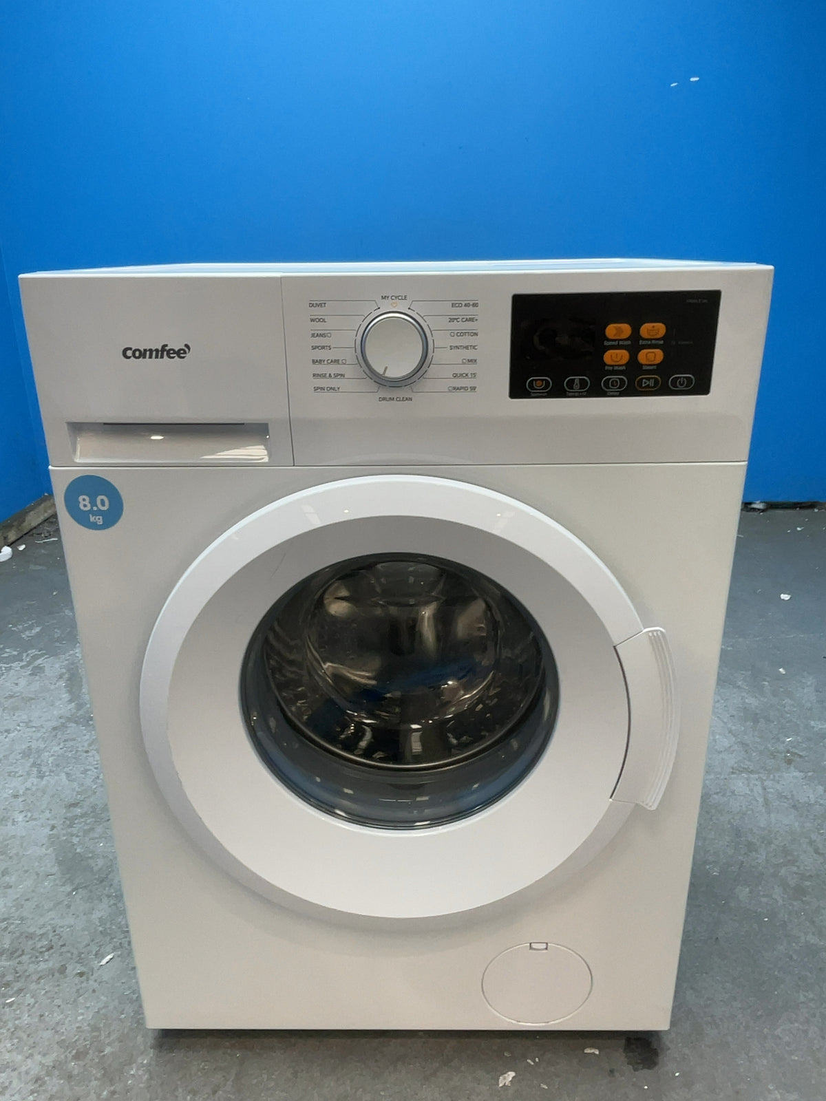 #GRC-168-988 - Comfee 8kg 1400rpm Washing Machine – Steam Clean, 15 Programmes & Delay Start