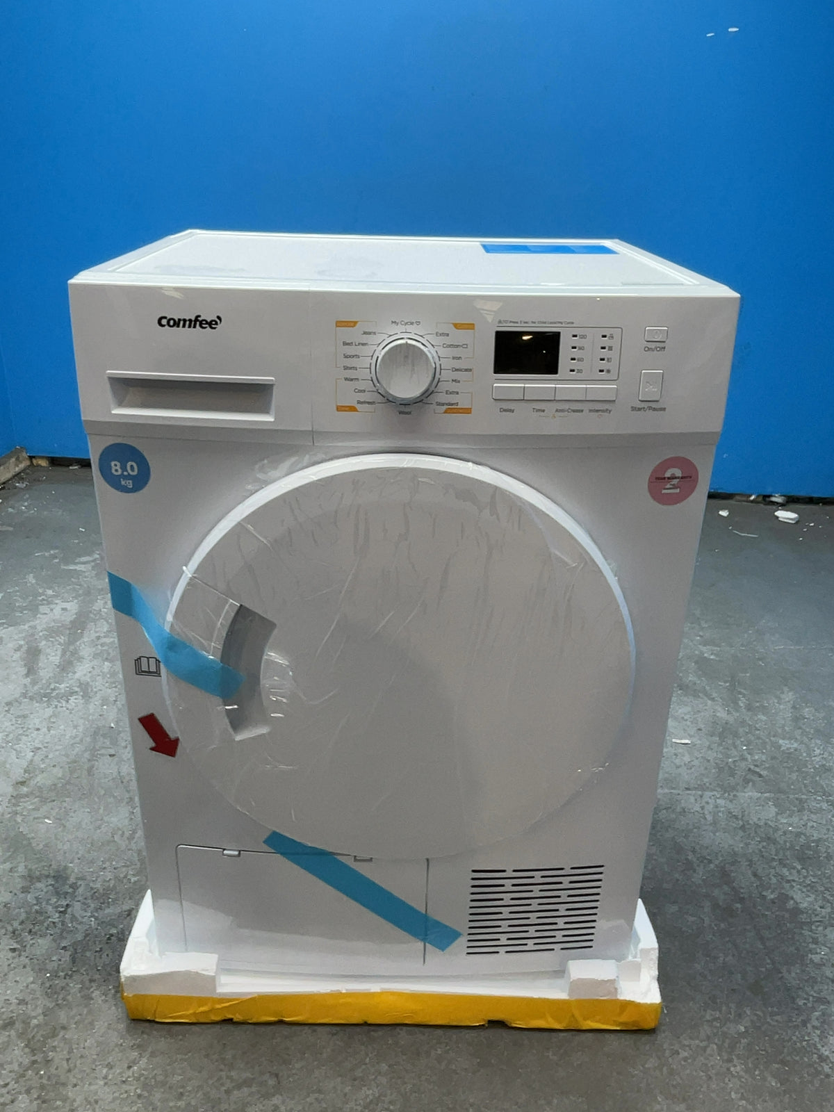 #GRC-169-257 - Comfee 8kg Heat Pump Tumble Dryer – 16 Programmes, Auto Dry Sensor, Anti-Crease, White