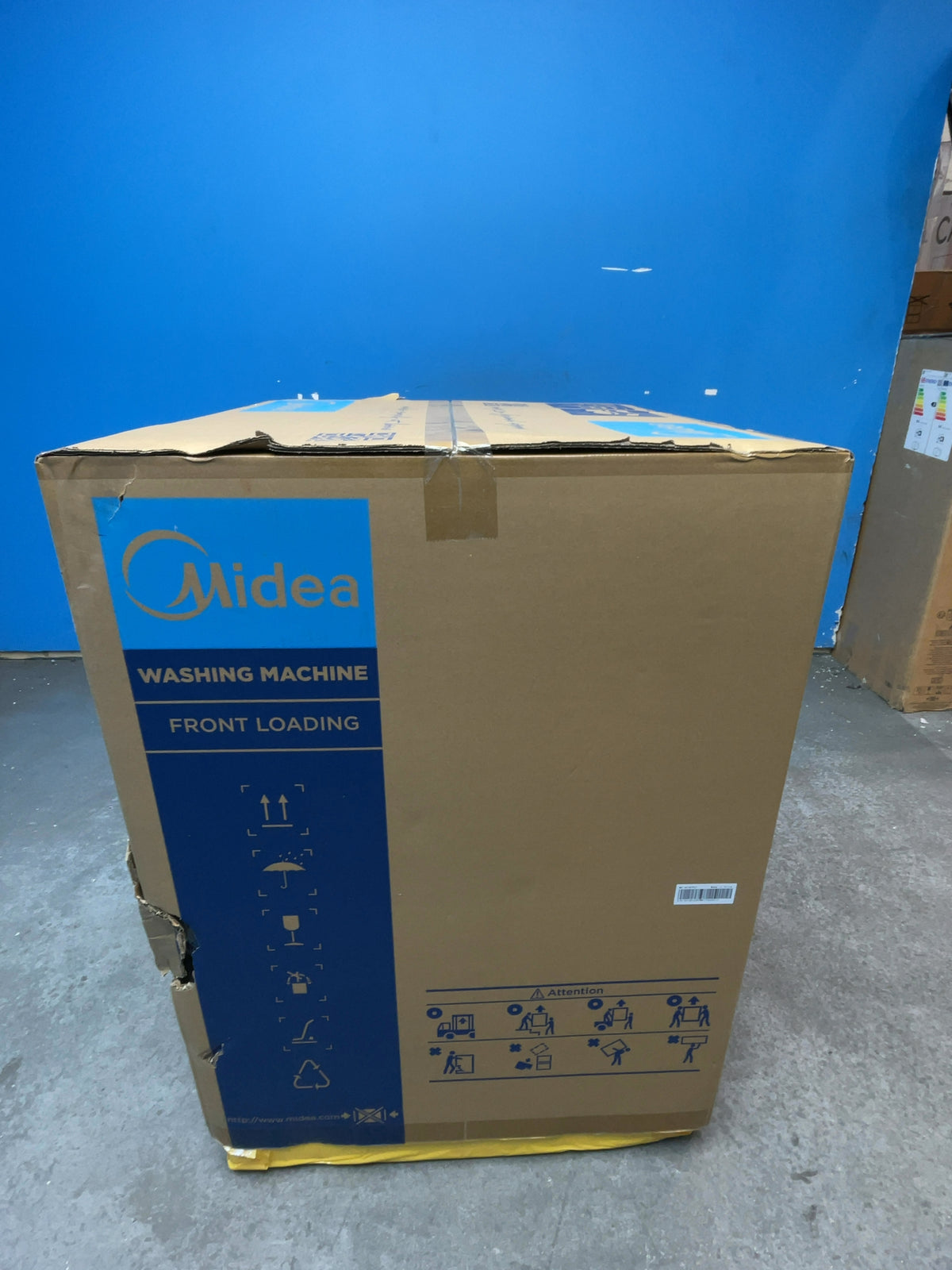 #GRC-169-281 - Midea 9kg 1400rpm Washing Machine – Steam Care, Turbo Wash, Inverter Motor, White