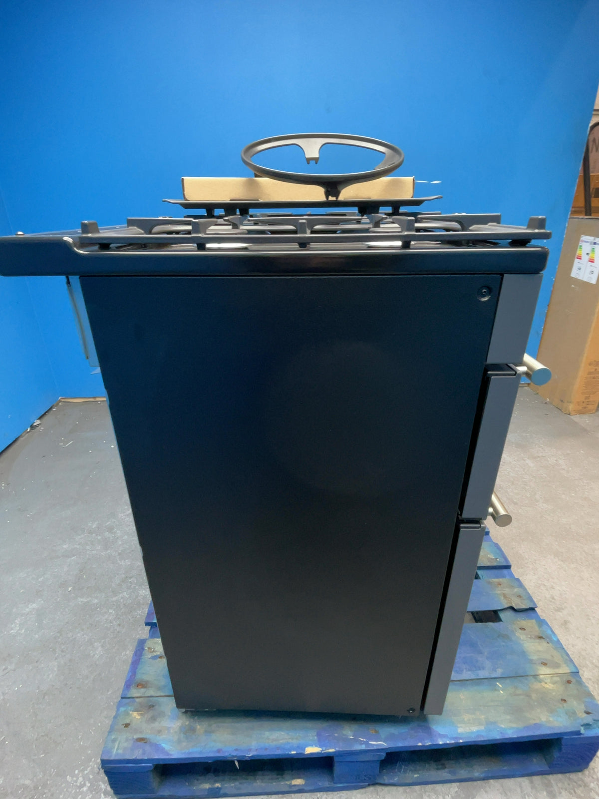 #GRC-169-611 - Rangemaster Longstock Deluxe 90cm Dual Fuel Range Cooker – 147L Double Oven, 5 Burner Gas Hob, Slate