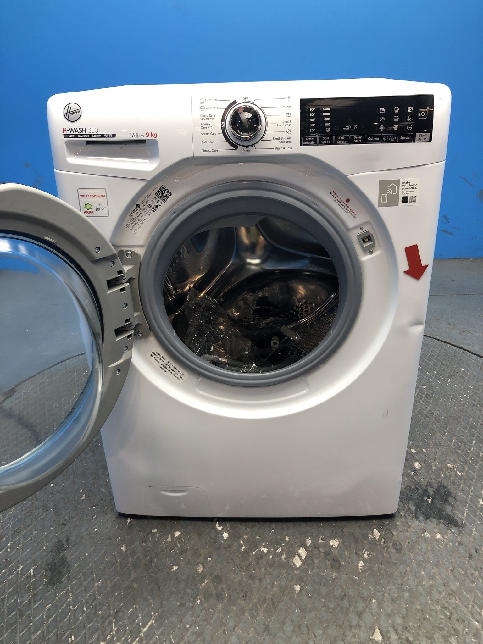 Hoover H3WPS496TAMB6 9kg 1400 Spin Washing Machine