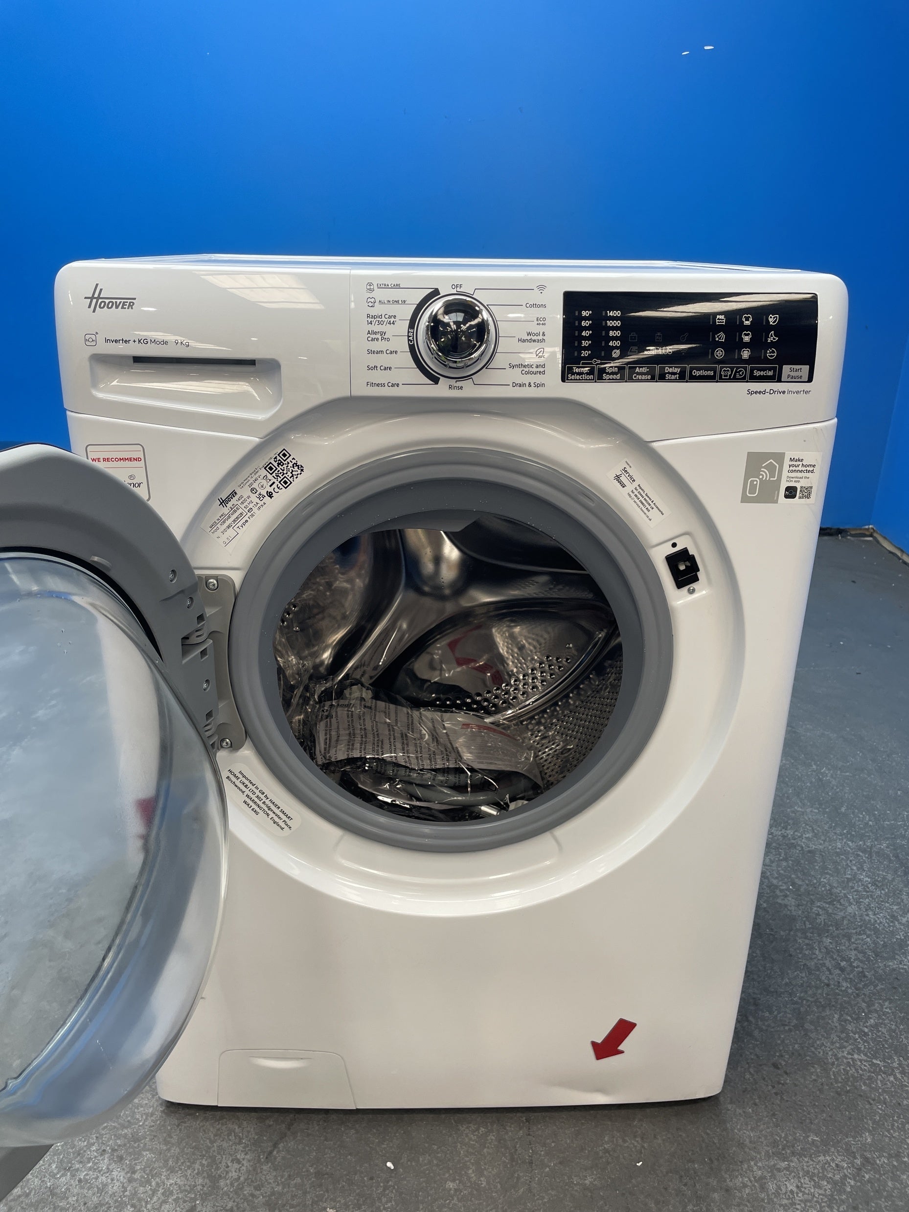 #GRC-159-754 - Hoover H3WPS496TAMB6 9kg 1400 Spin Washing Machine