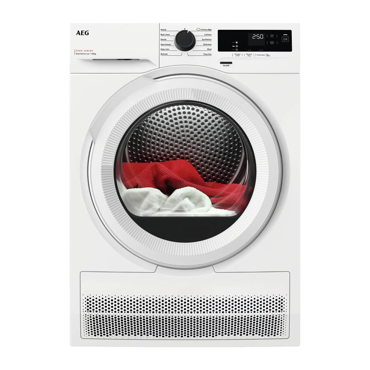 AEG 8kg Heat Pump Tumble Dryer – AutoSense, EasyClean Filter, White – Renew 2 U