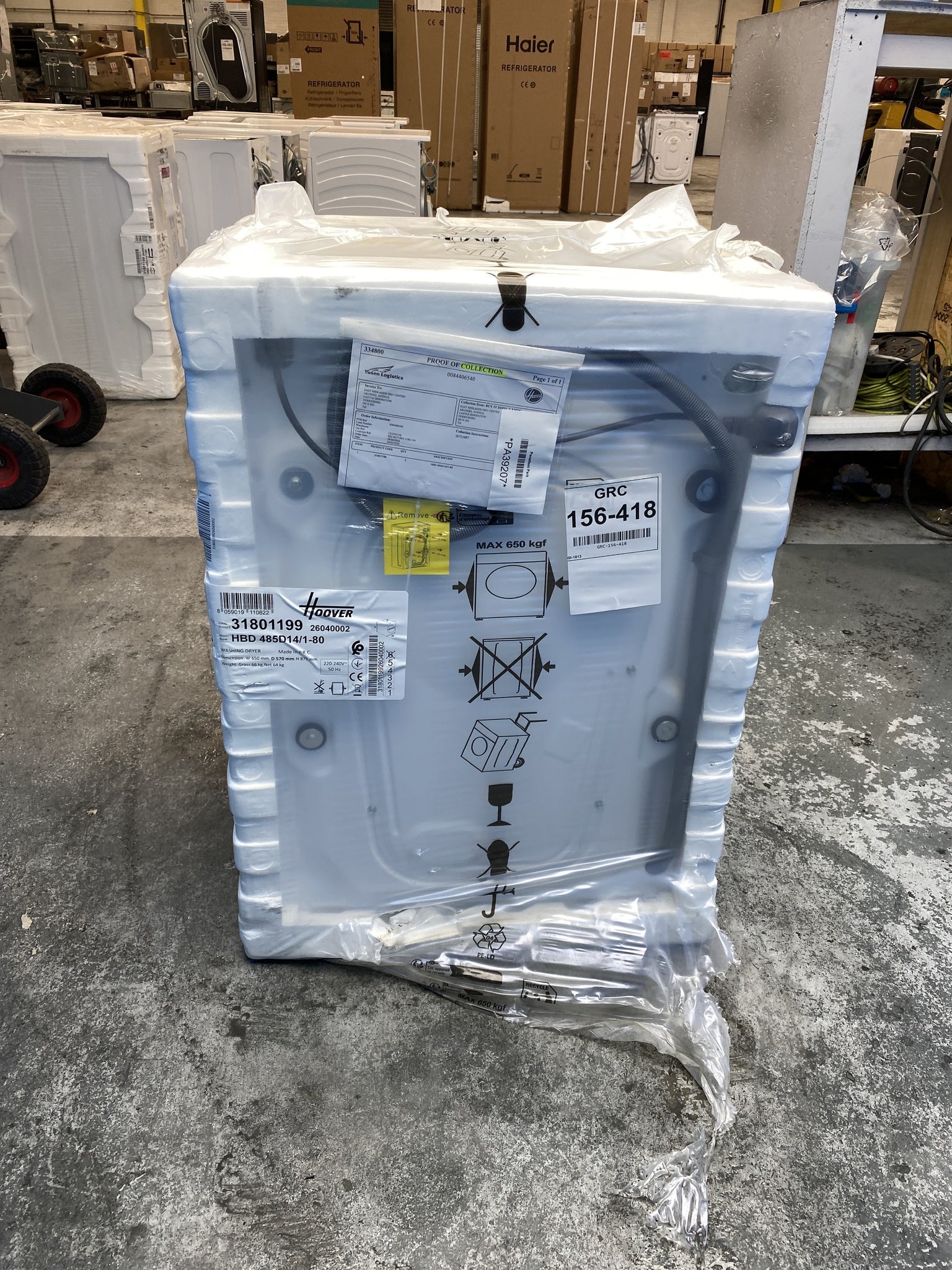 #GRC-156-418 - Hoover HBD 485D14 H-WASH 300 Integrated 8/5kg 1400rpm Washer Dryer