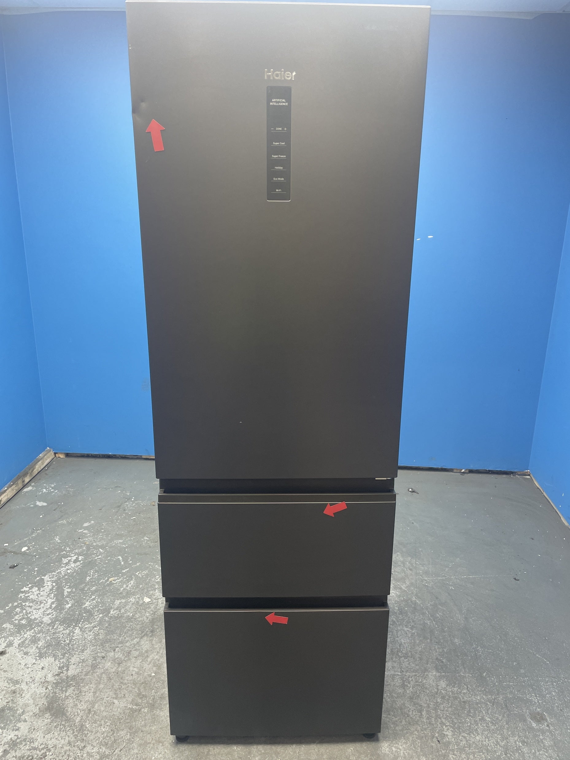 #GRC-159-934 - Haier HTW3618ENPB 3D 60 Series 3 Fridge Freezer