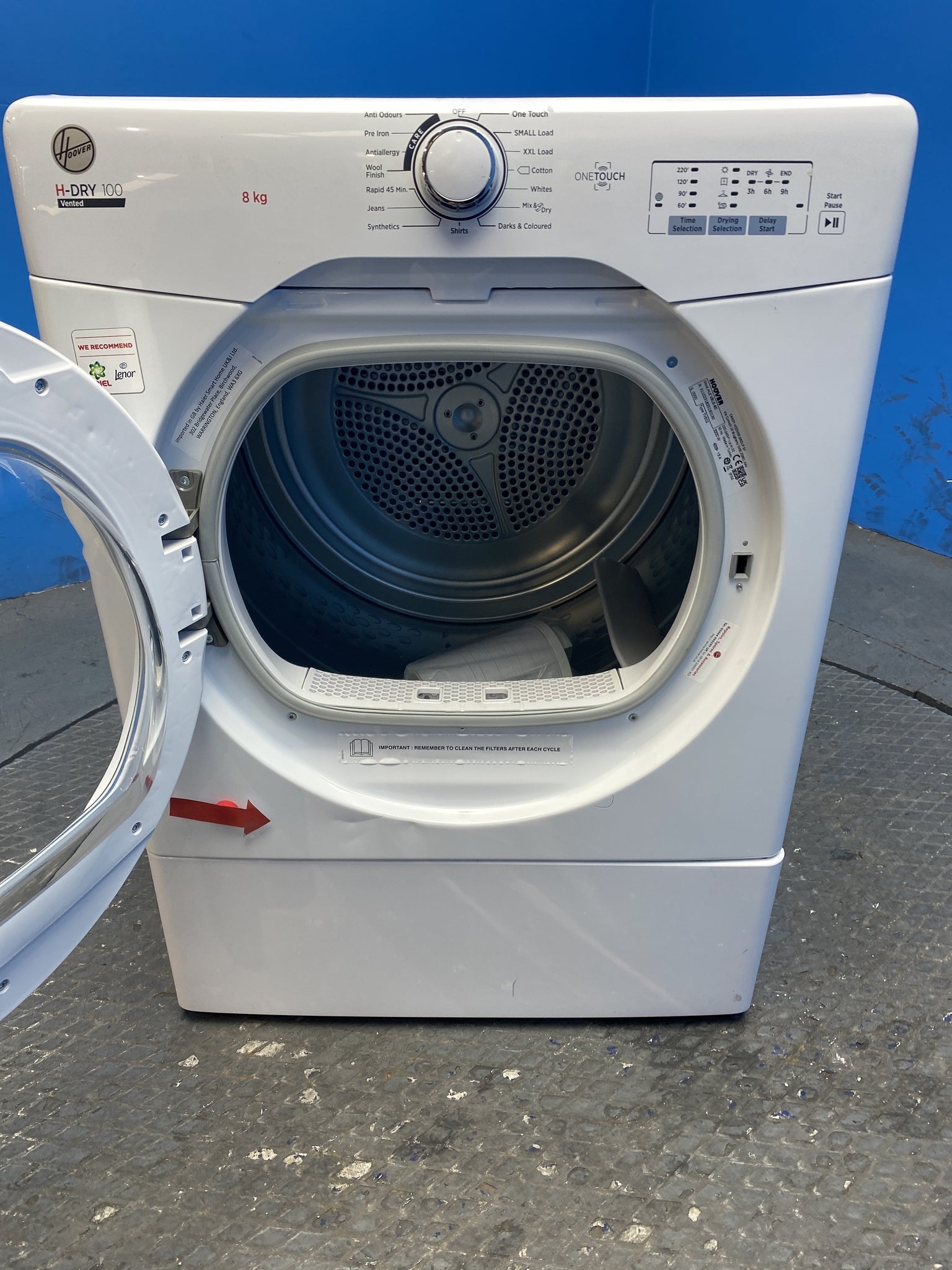 Hoover HLEV8LG 8kg Vented Tumble Dryer